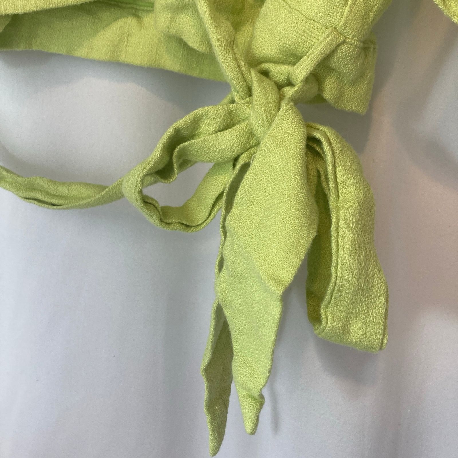 Other Lost and Wander Green Wrap Button Flutter Sleeves Crop Top Size S / US 4 / IT 40 - 5 Thumbnail