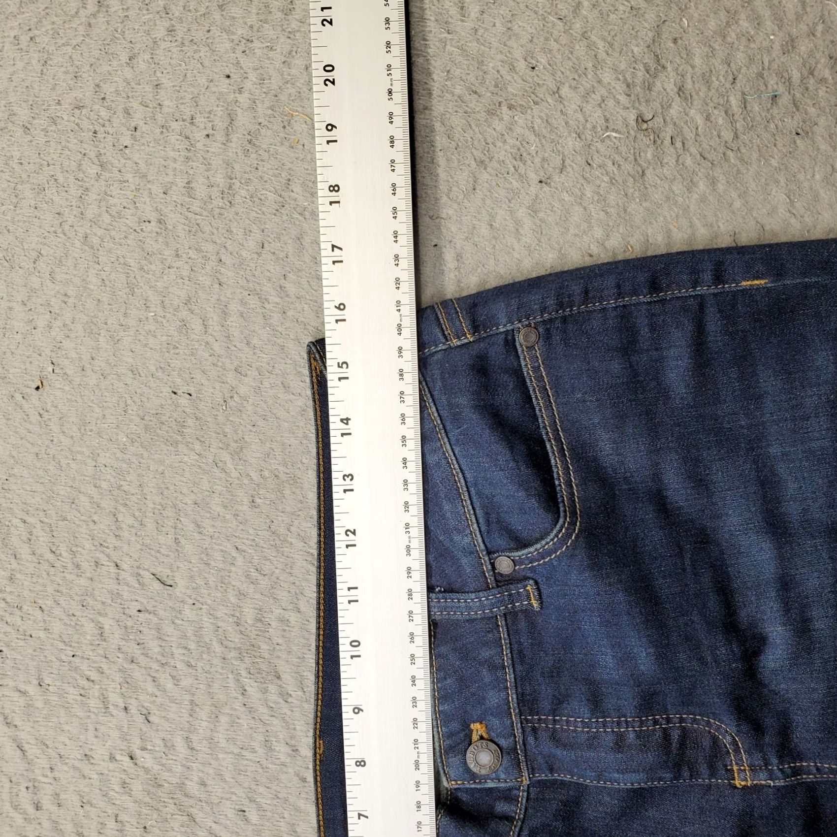Talbots Talbots Signature Ankle Jeans Womens 10P Blue Denim Whiskered Straight Leg Jeans, Petites, 5-Pocket, Cotton Denim, Regular Fit, Inseam 26.5" Size 32" / US 10 / IT 46 - 6 Thumbnail