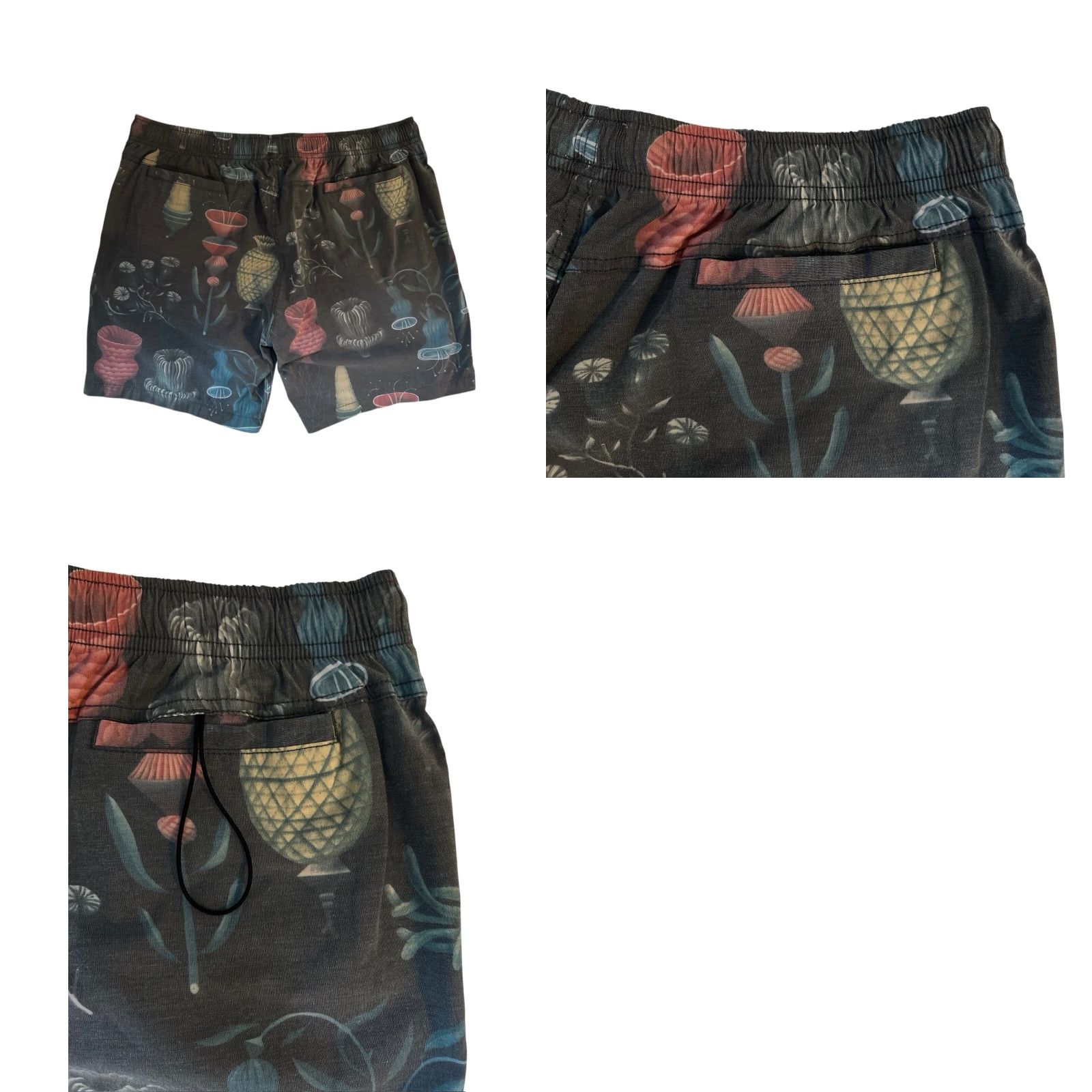 Deus Ex Machina deus ex machina swim trunks mens XL Black Trunks 18" waist 12" rise 7.5" inseam 12" leg opening good used GUC Vintage? (no, not vintage). Size US 36 / EU 52 - 8 Thumbnail