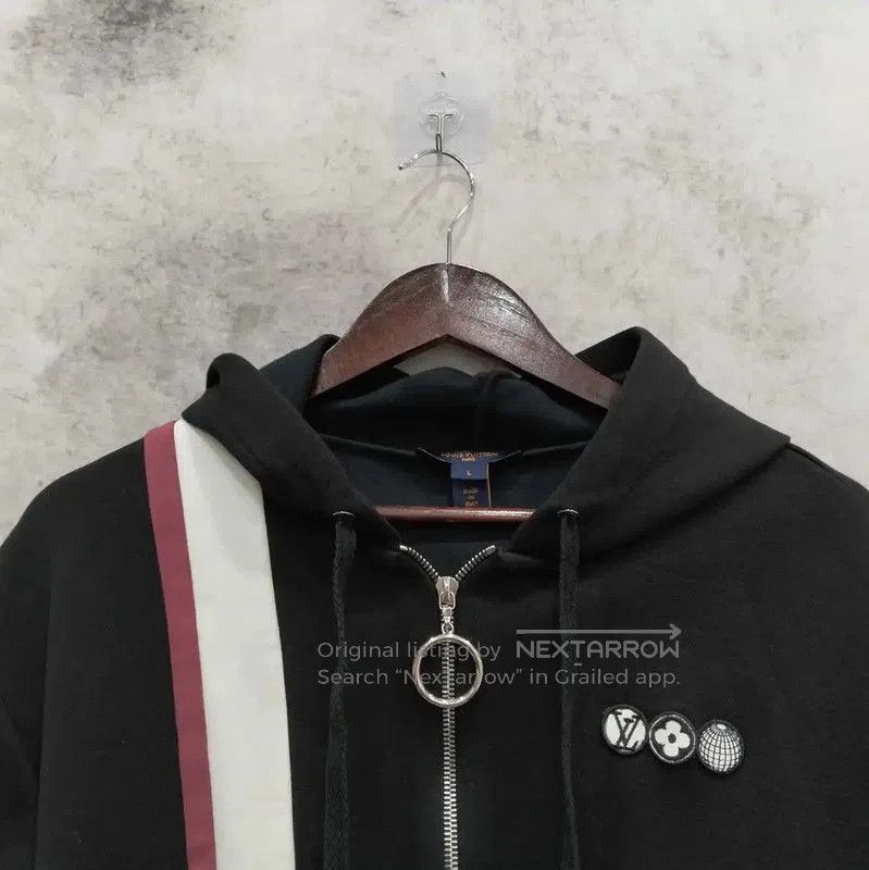 Louis Vuitton Louis Vuitton Black Cotton Long Sleeve Hoodie . Size L / US 10 / IT 46 - 6 Thumbnail