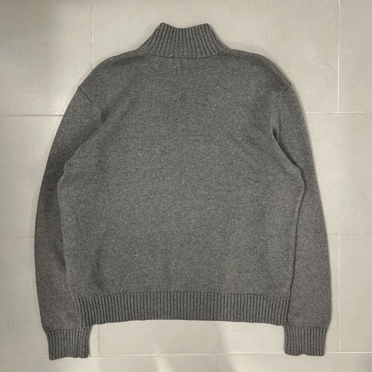 Polo Ralph Lauren Vintage Polo Ralph Lauren Knit Sweater Grey Button Mock Neck Size US M / EU 48-50 / 2 - 3 Thumbnail