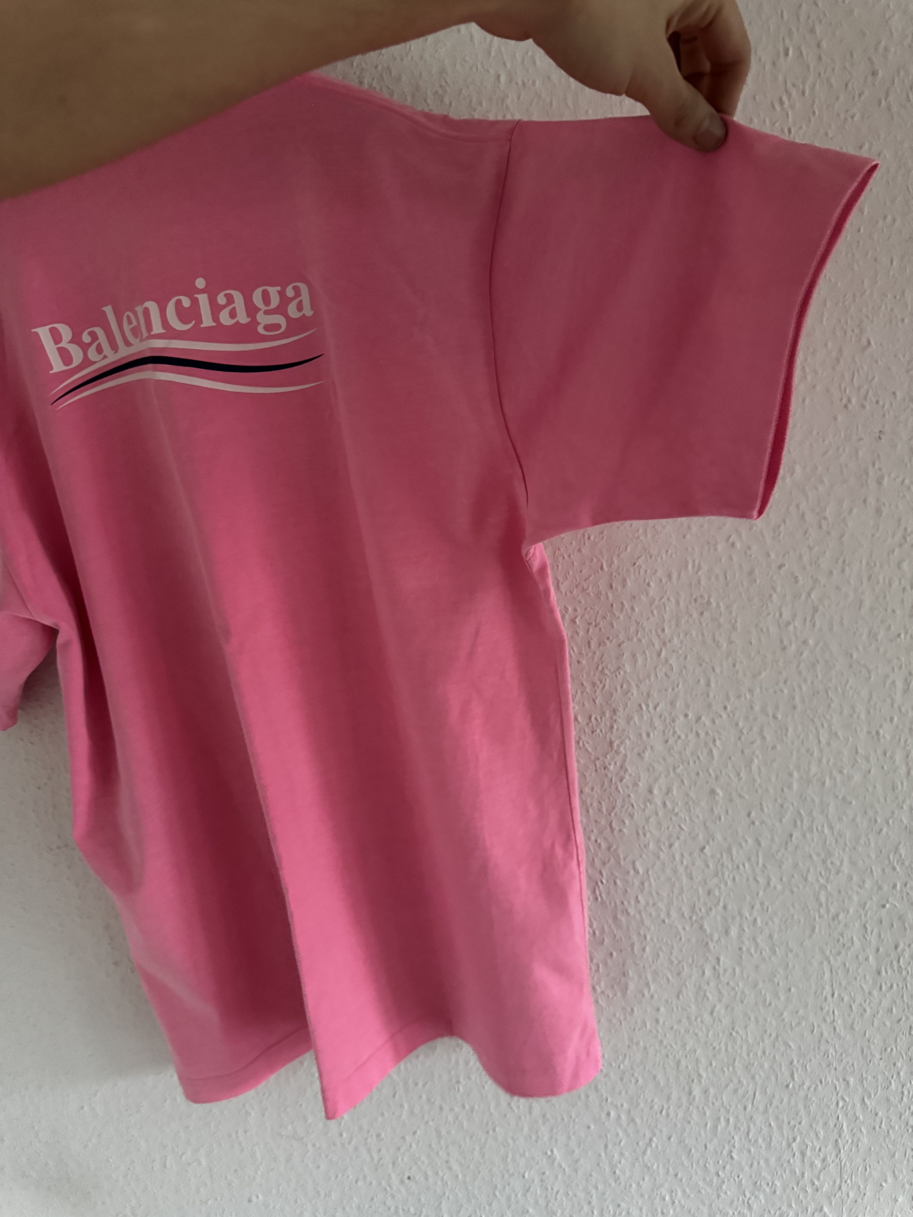 Balenciaga Campaign Logo Tee Pink Size US S / EU 44-46 / 1 - 9 Thumbnail
