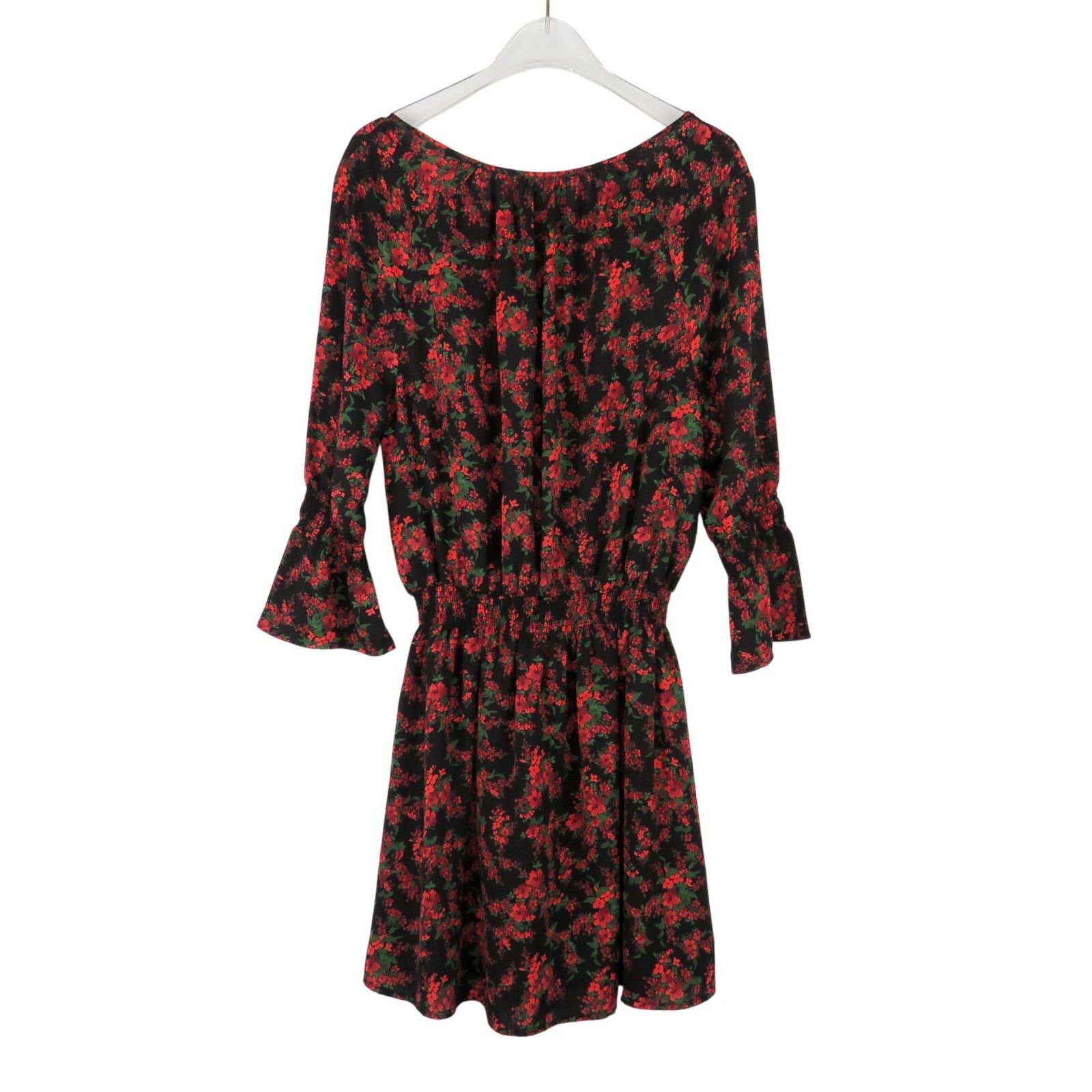 BB Dakota BB Dakota Black Red Floral Bell Sleeve Dress Medium Size M / US 6-8 / IT 42-44 - 4 Thumbnail