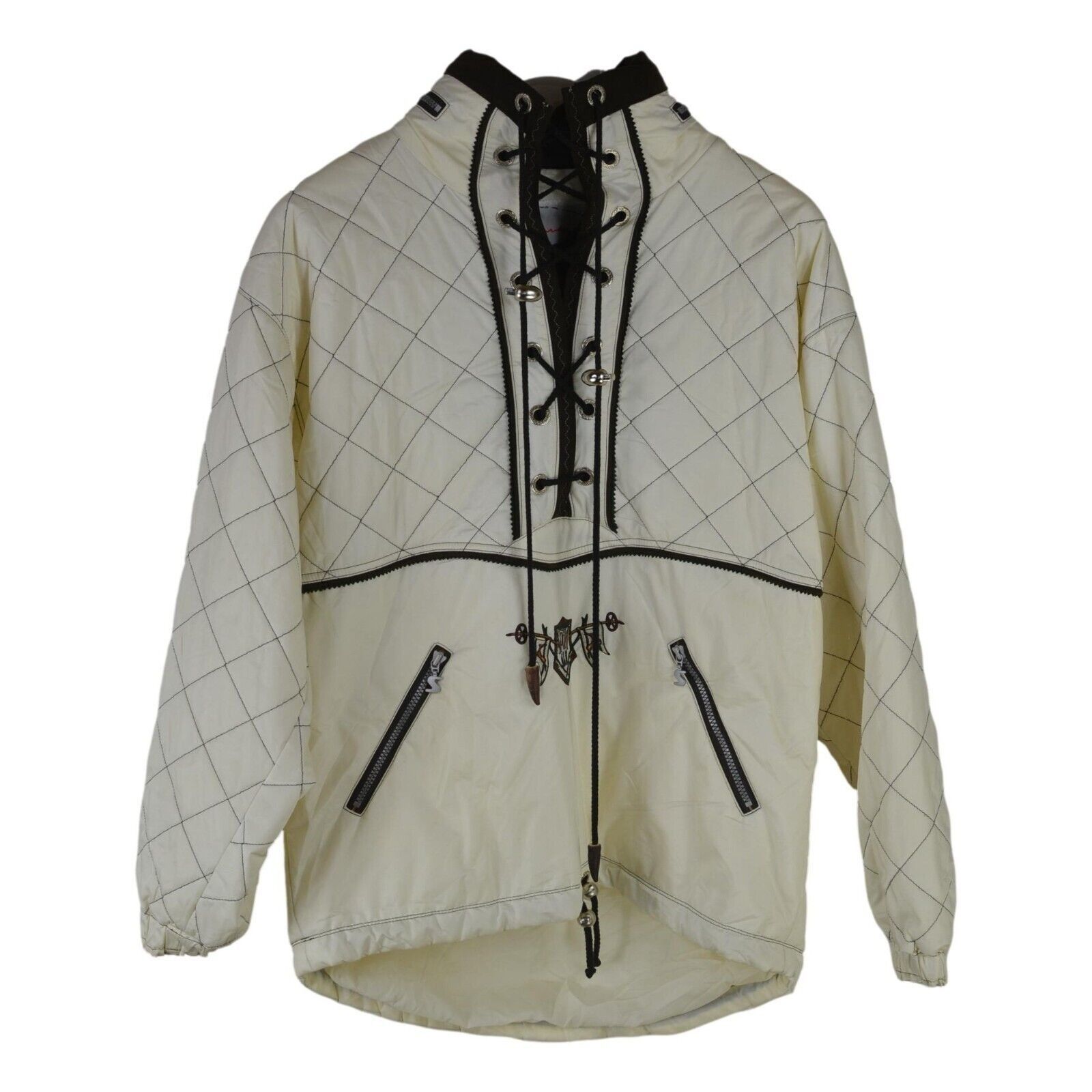 Sportalm Kitzbuhel Vintage White Printed Ski Jacket Size L-X