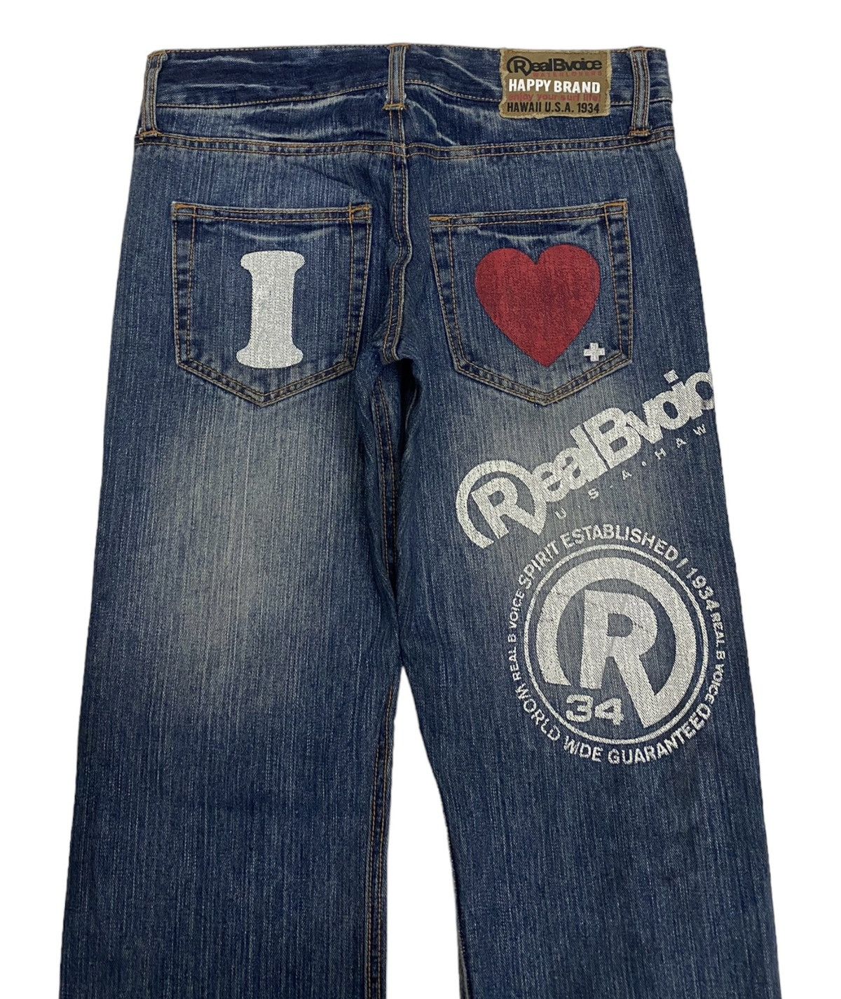 Japanese Brand RARE🔥RBV REALBVOICE DISTRESSED DENIM JEANS Size US 30 / EU 46 - 6 Thumbnail