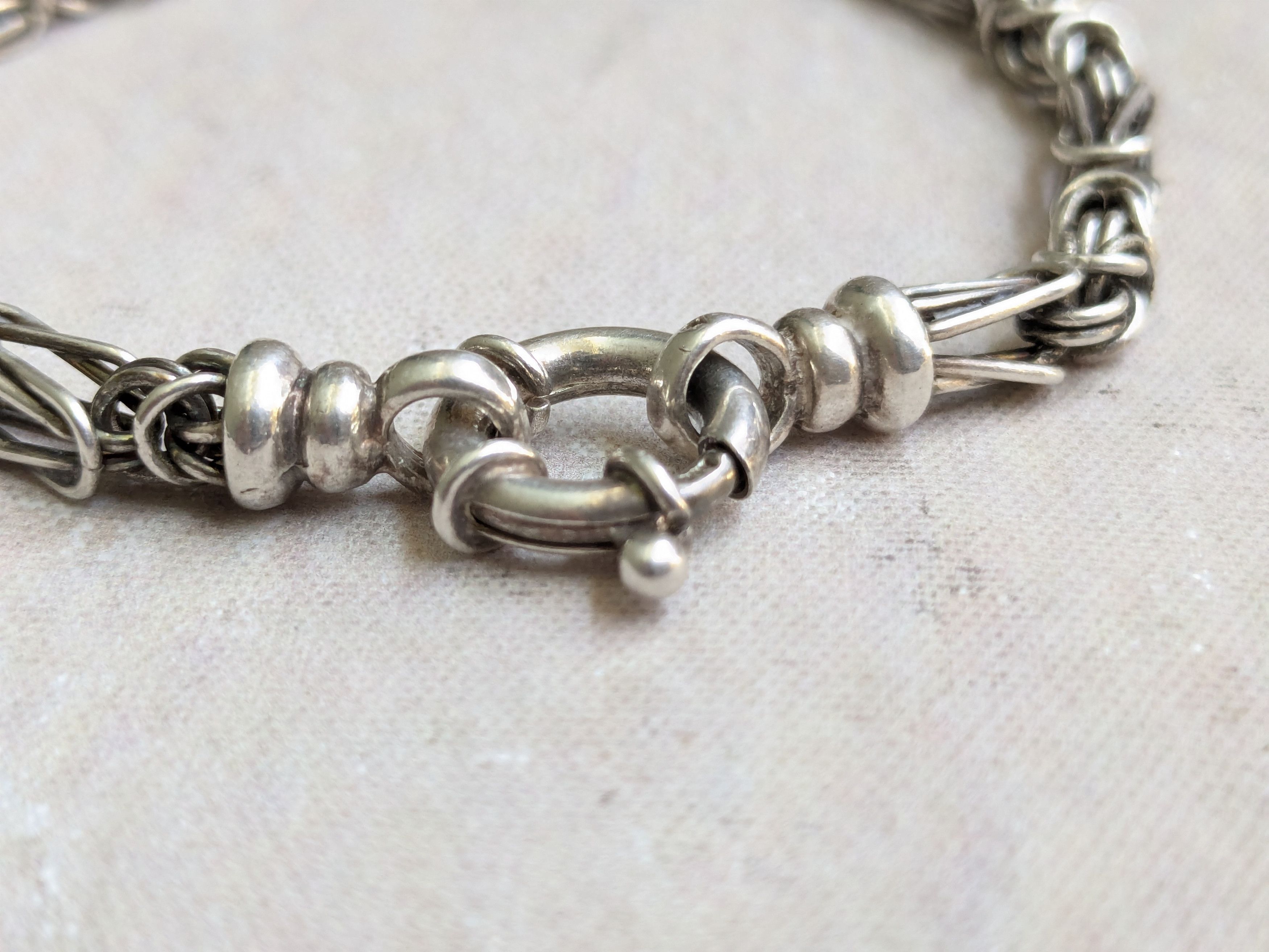 Jewelry Veronese Sterling Silver Byzantine Bracelet 8" Italy Size ONE SIZE - 7 Thumbnail