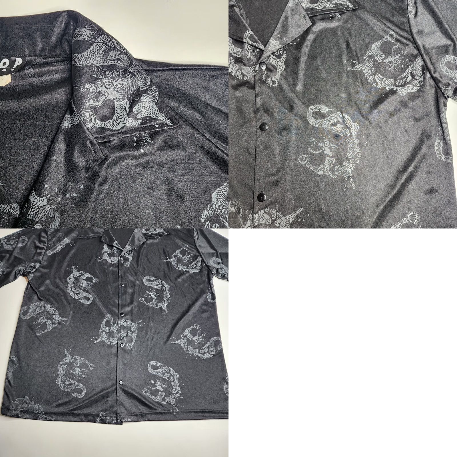 Vintage VINTAGE Pop Icon Button Up Chinese Dragons AOP Rave Club Camp Shirt USA Size XL Men Black Short Sleeve Button-Up Collared Spread Y2K Size US XL / EU 56 / 4 - 8 Thumbnail