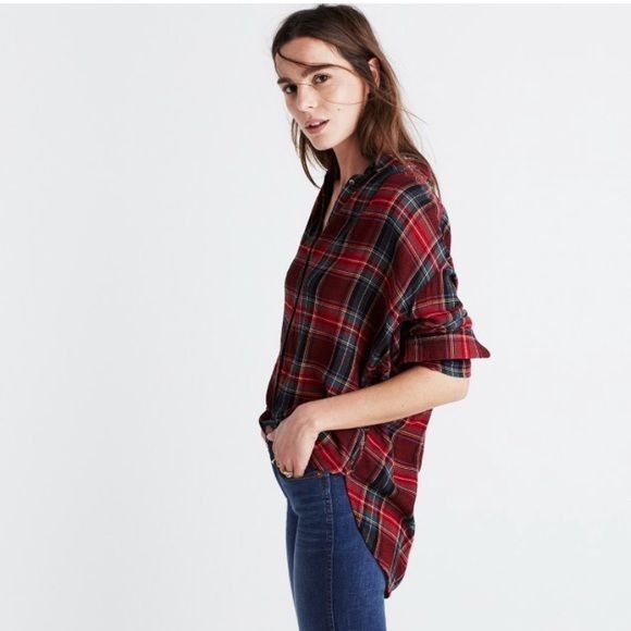 Madewell Madewell Red Tartan Plaid Button Up CENTRAL Shirt S Wool Boy Size S / US 4 / IT 40 - 8 Thumbnail