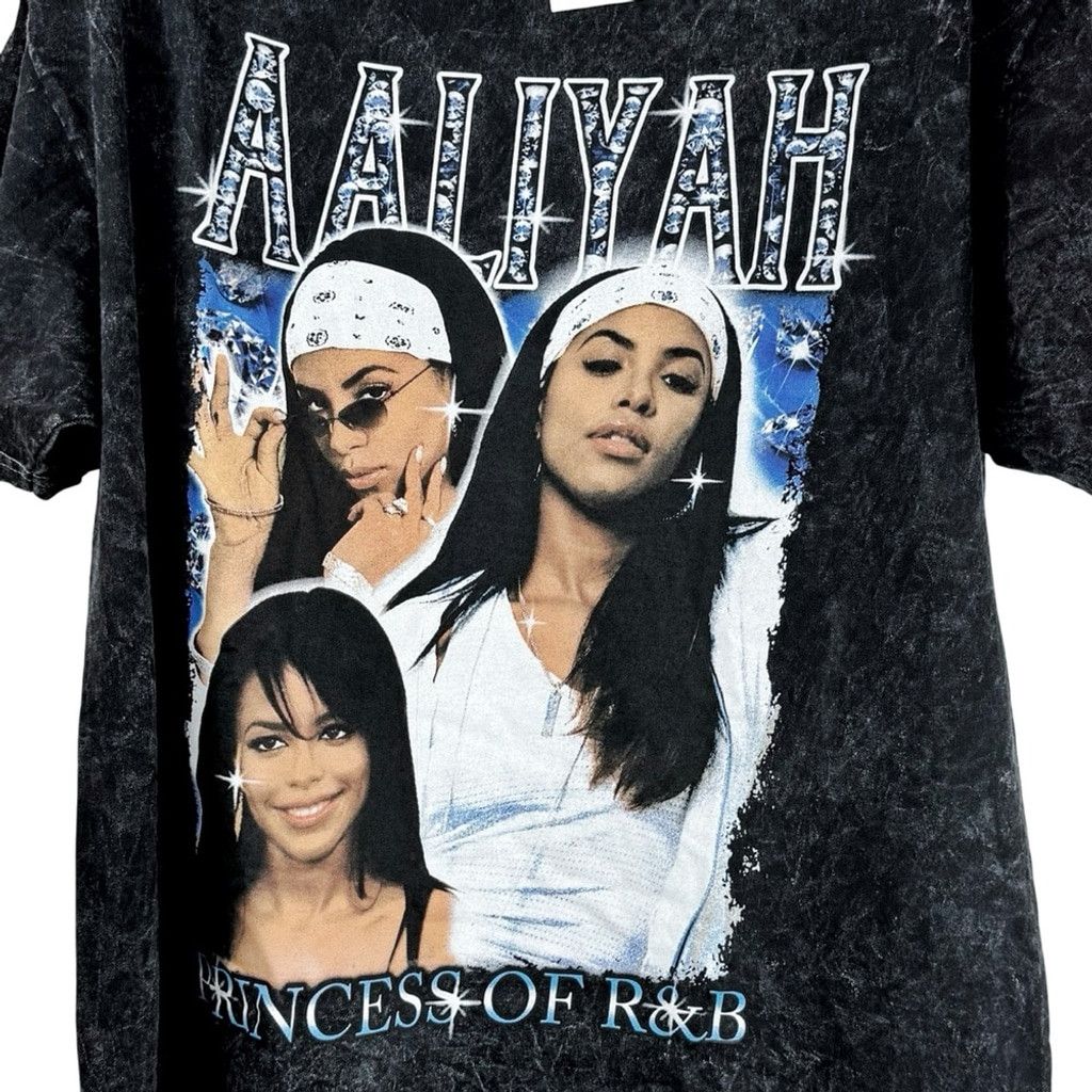 Other NWT AALIYAH Men's Black Stone Washed Graphic Crew Neck T M/L Size US M / EU 48-50 / 2 - 2 Thumbnail