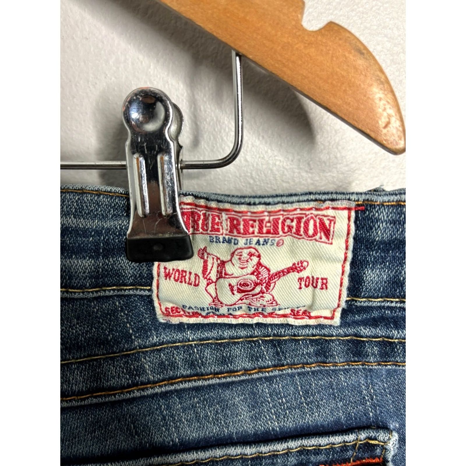 True Religion True Religion World Tour Bridget Jeans Flared Denim 29 Blue Women’s Regular 7641 Size 29" - 3 Thumbnail