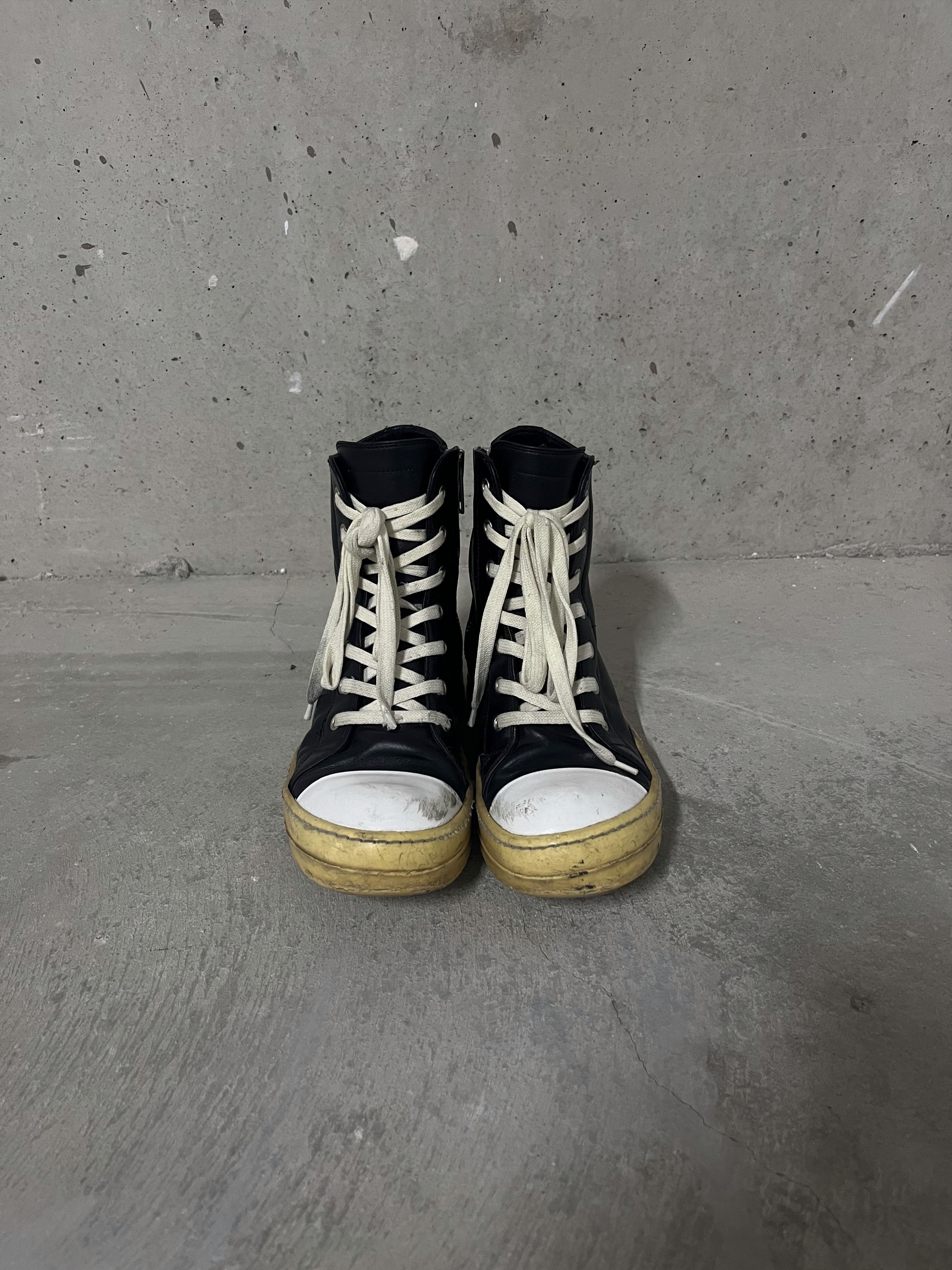 Rick Owens F/W 2015 "SPHINX" leather ramones Size US 9 / IT 39 - 2 Thumbnail