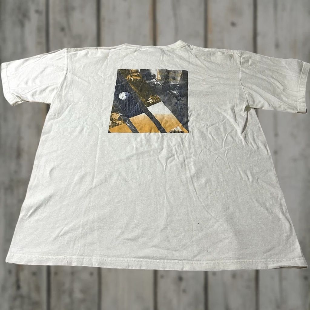 Adidas VINTAGE 90s Adidas Soccer Shirt L White Mens Size US L / EU 52-54 / 3 - 1 Thumbnail
