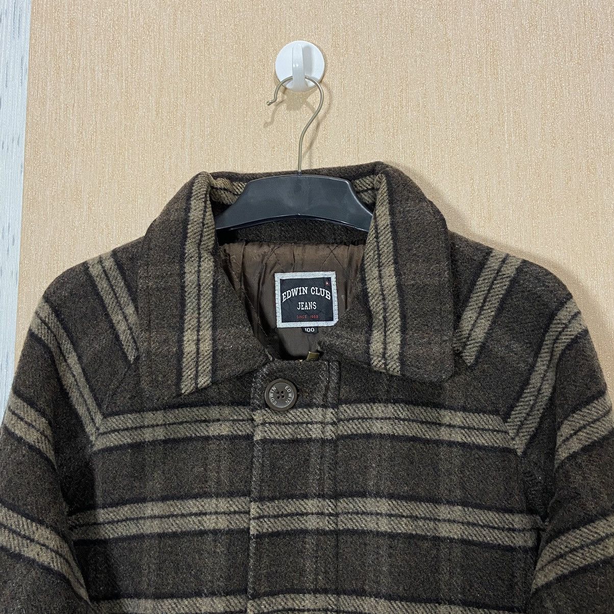 Japanese Brand Vintage EDWIN Wool Work Jacket Boxy Fit Size US XL / EU 56 / 4 - 5 Thumbnail