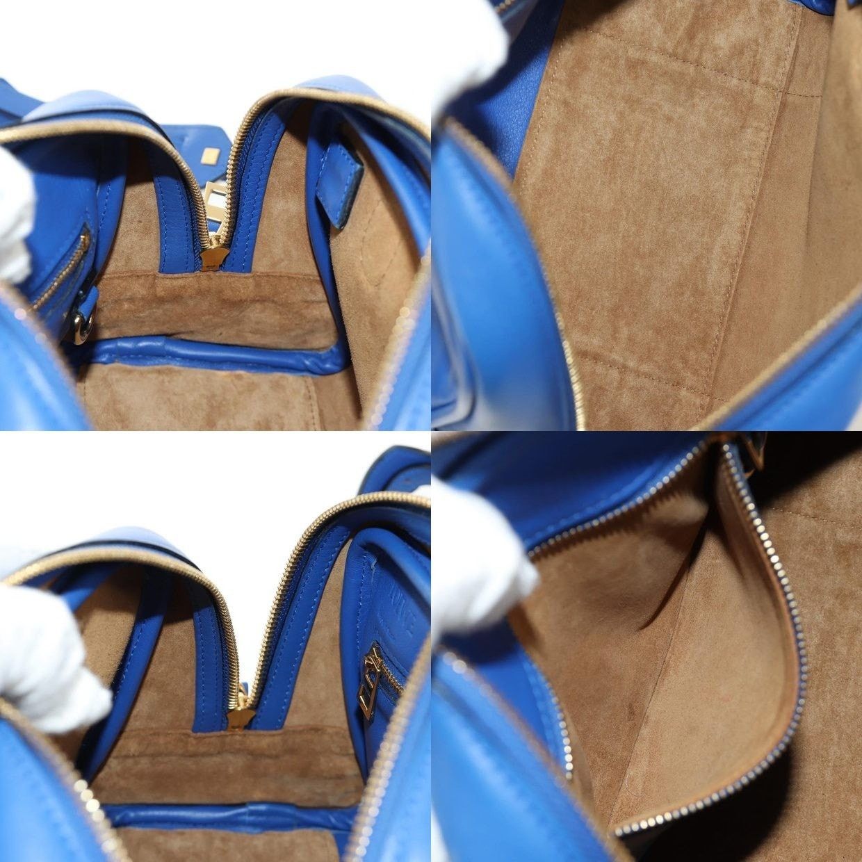 Loewe Loewe Classic Calfskin Amazona 75 Handbag Blue Size ONE SIZE - 11 Thumbnail