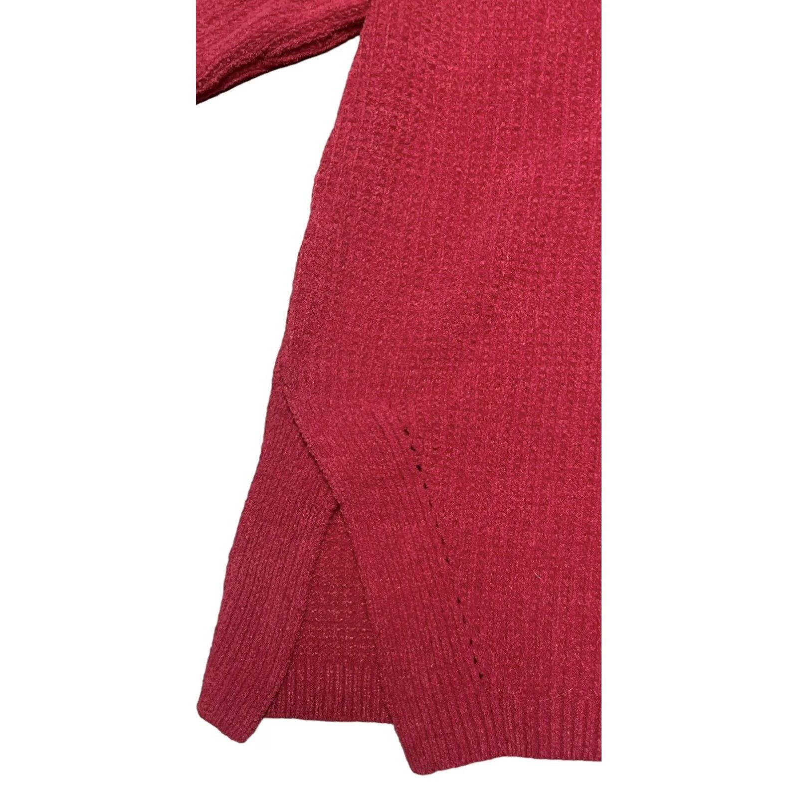 Vintage A New Day Red Knitted Sweater Sz Medium Pullover Long Sleeve High Neck Women’s Regular Size Knit Style Tight-Knit Pattern Solid Vintage No Size M / US 6-8 / IT 42-44 - 5 Thumbnail