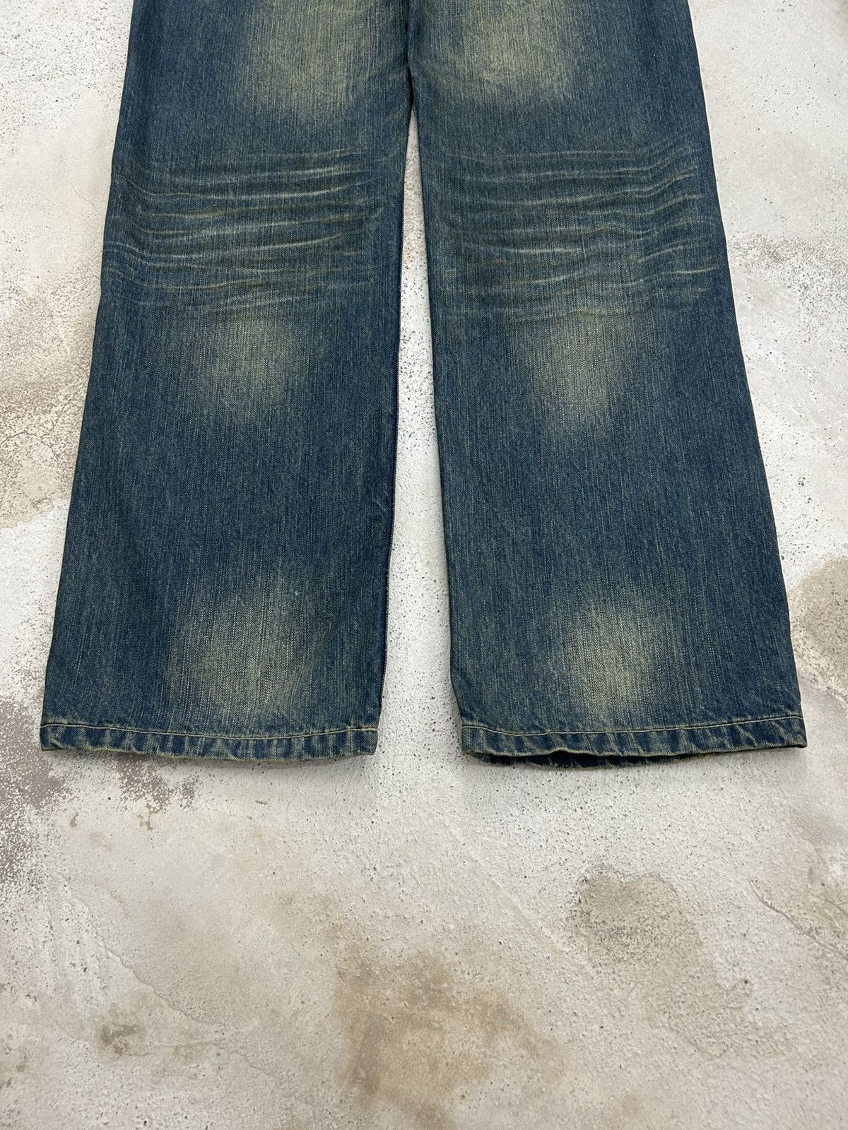 20471120 Embroidered Jeans Baggy with Patches Mud Washed Size US 32 / EU 48 - 8 Thumbnail