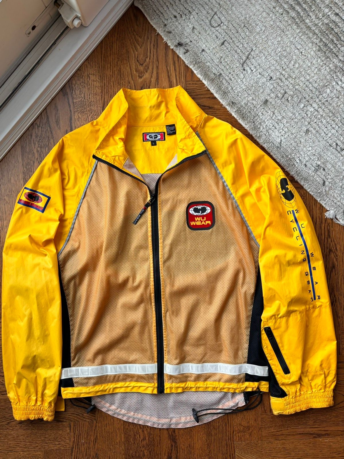 Pre-owned Archival Clothing X Vintage Wu Wear Cycling Jacket 2000s 90's Wu Tang Nylon 3m In Yellow