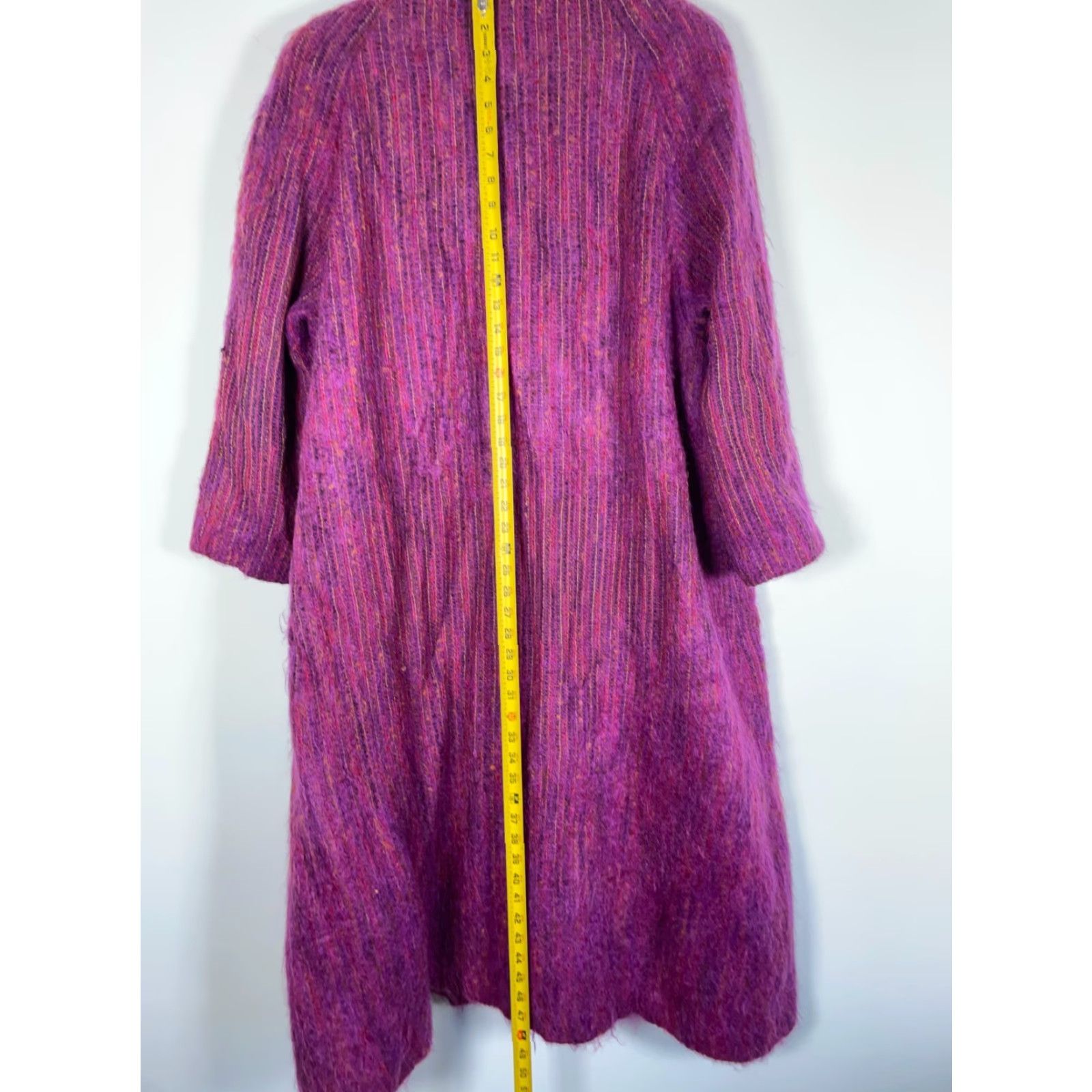 Vintage VINTAGE The Limited Overcoat Coat Mohair Wool Blend Purple XL Women’s Long Button Front Pockets Lined 60s Boho Classic Preppy USA Made Size XL / US 12-14 / IT 48-50 - 6 Thumbnail