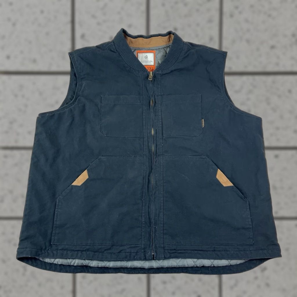 Vintage Legendary Whitetails Cross Trail Workwear Vest Mens 3XL Black Canvas Zip Insulated Pockets Quilted Lined Regular Short Jacket/Coat Length Vest Size US XXL / EU 58 / 5 - 1 Thumbnail