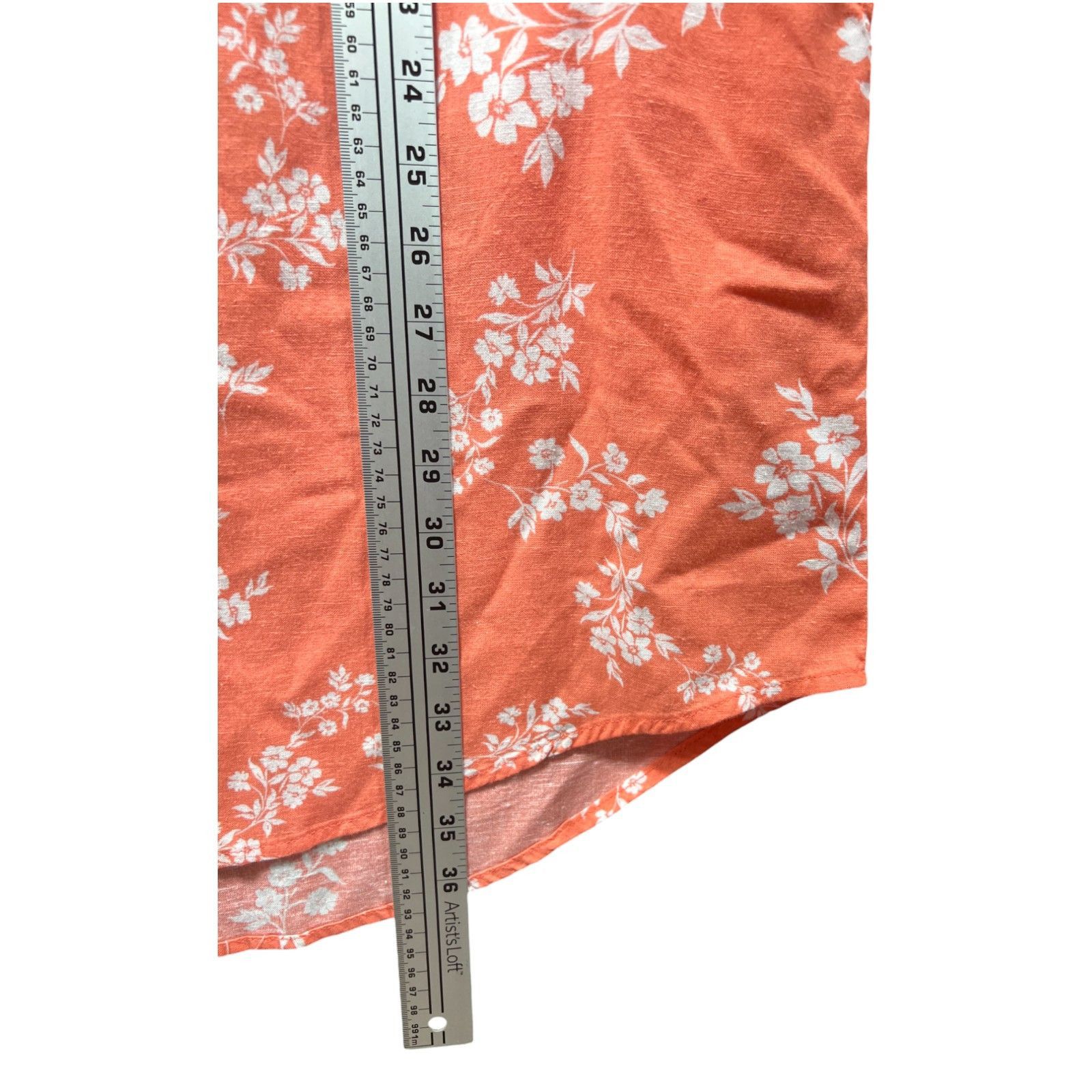 Other ST. John's Bay - Women's Loose Sleeveless Dress - Orange Flo Size M / US 6-8 / IT 42-44 - 7 Thumbnail