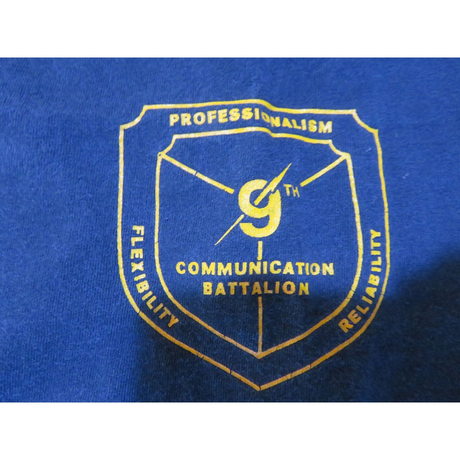 Other 90s Military 9th Communication Battalion T-Shirt Black Sz L Size US L / EU 52-54 / 3 - 4 Thumbnail