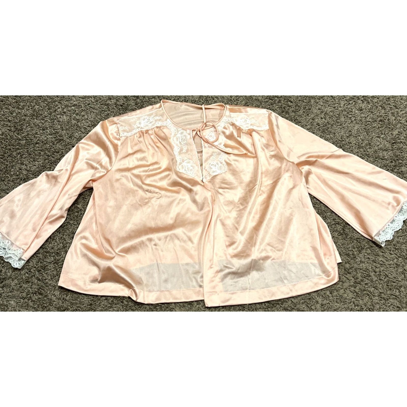 Pinko VTG Unbranded Pajama Top Size M Pink Made In USA Short Sleeve B25 Size M / US 6-8 / IT 42-44 - 2 Thumbnail