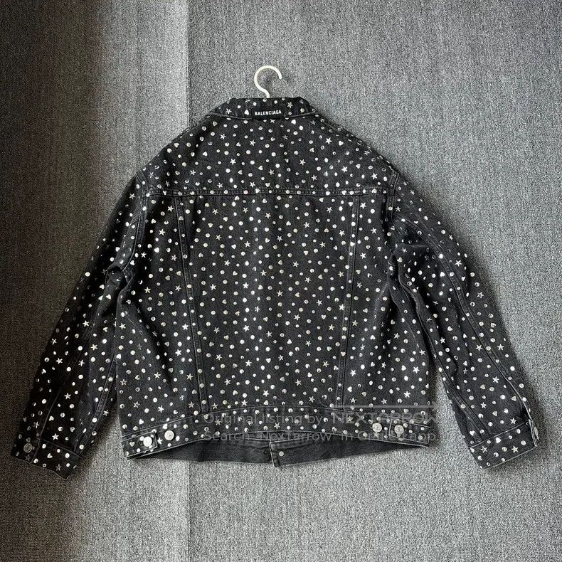 Balenciaga Balenciaga Black metallic denim jacket Size XXS / US 00 / IT 34 - 3 Thumbnail