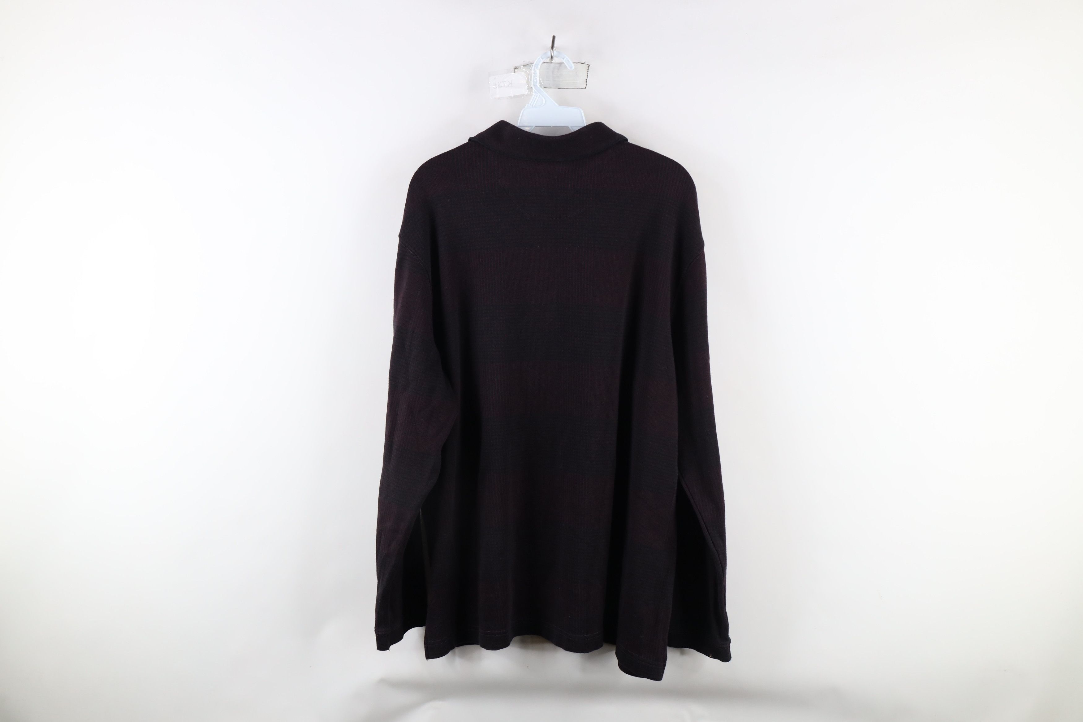 Vintage Vintage 90s Streetwear Long Sleeve Rugby Polo Shirt Plaid Size US XL / EU 56 / 4 - 6 Thumbnail