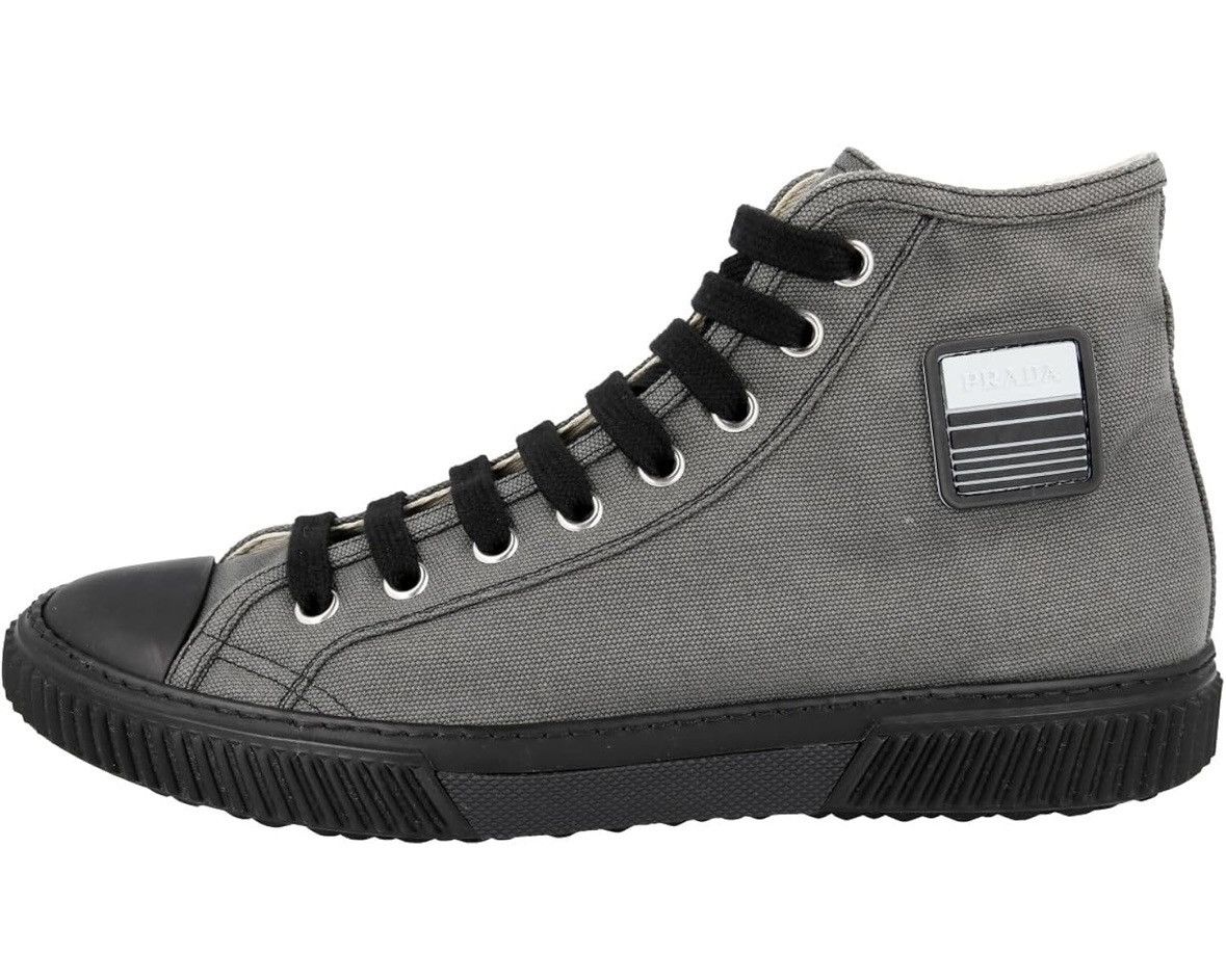 Prada Prada Grey Hight Top Sneakers 4T3218 010 F0H16 Size US 11 / EU 44 - 6 Thumbnail