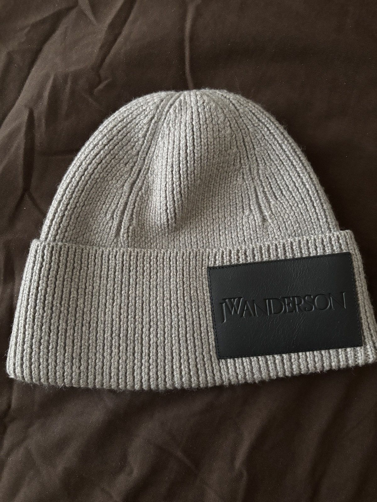 JW Anderson JW Anderson Logo Patch Beanie in Color Hemp Size ONE SIZE - 1 Thumbnail
