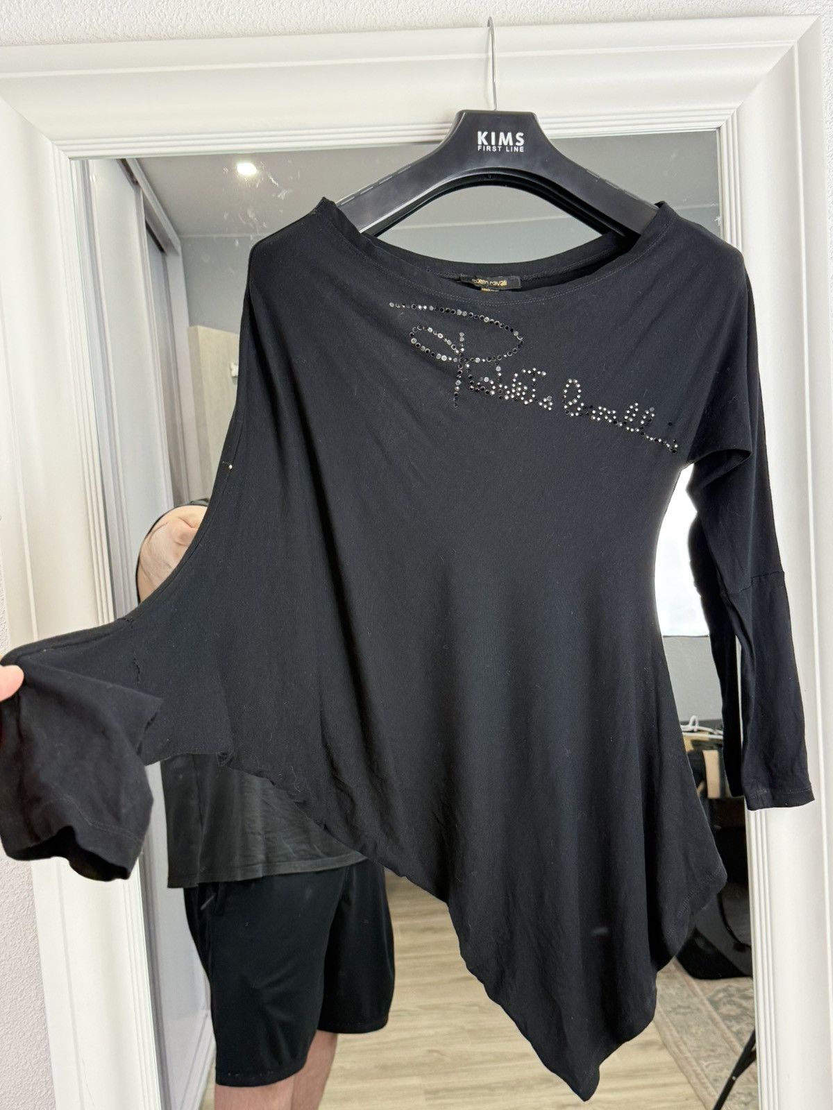 Roberto Cavalli Roberto Cavalli Asymmetrical Longsleeve Pullover Bluse Rare Size M / US 6-8 / IT 42-44 - 3 Thumbnail