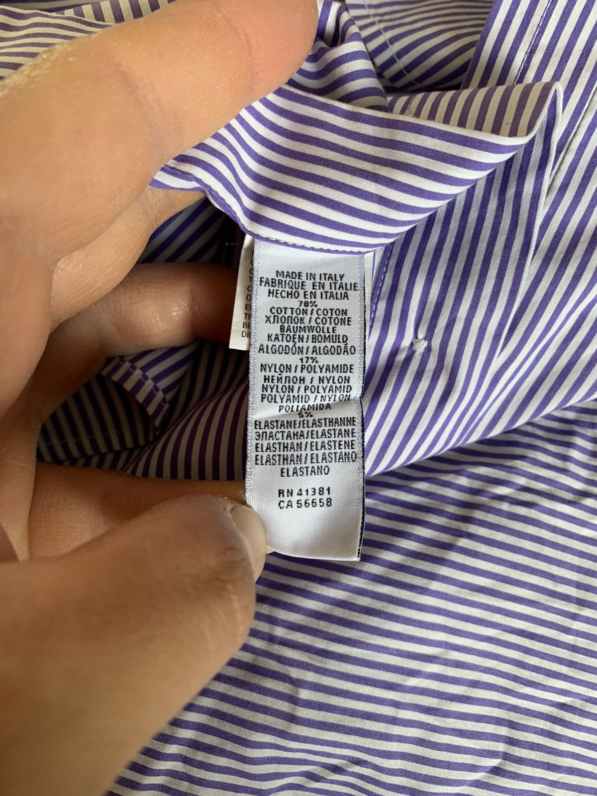 Ralph Lauren Black Label Ralph Lauren Black label striped shirt Size US XL / EU 56 / 4 - 9 Thumbnail