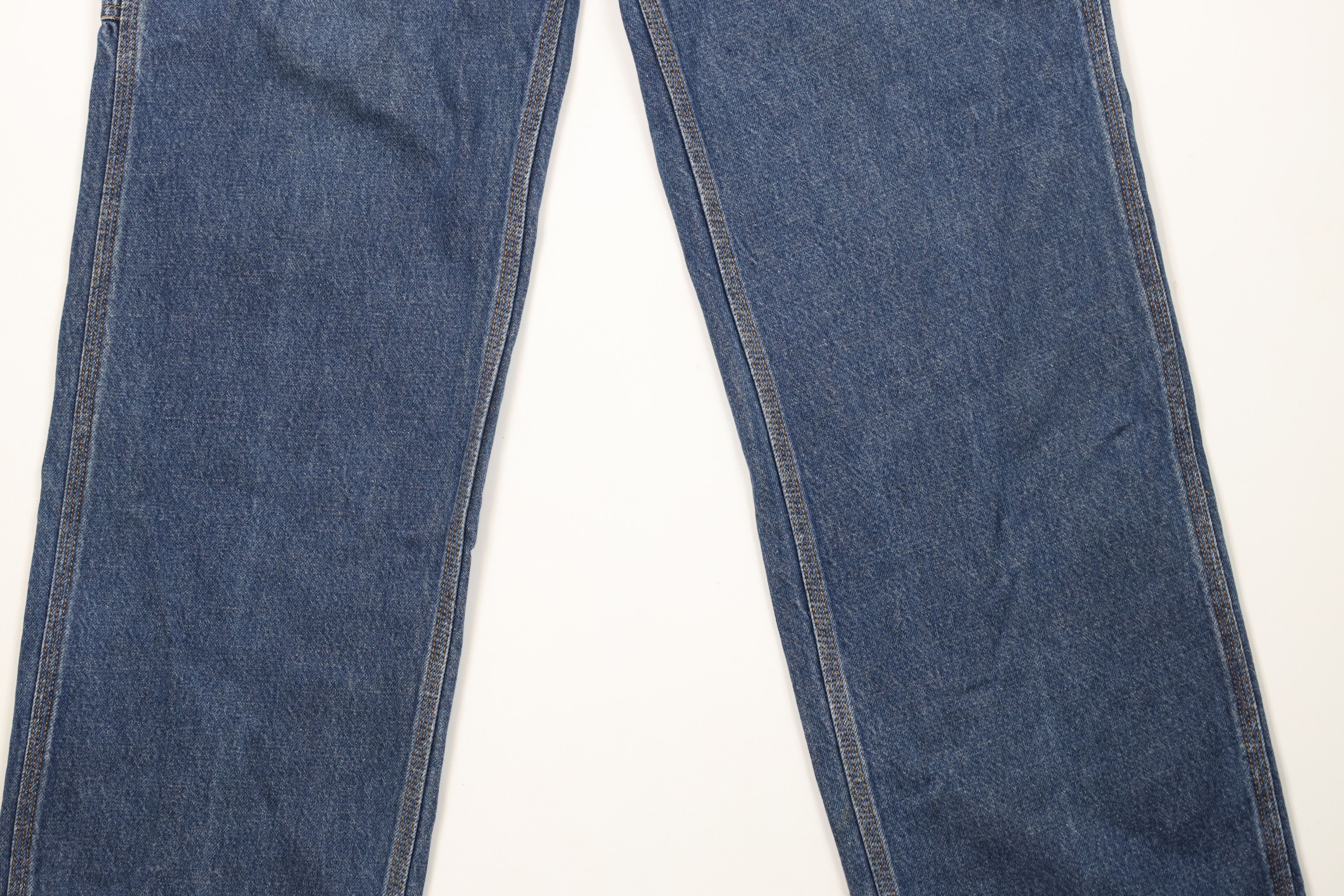 Calvin Klein × Vintage Vintage 90s Calvin Klein Spell Out Wide Leg Dungaree Jeans Size US 31 - 3 Thumbnail