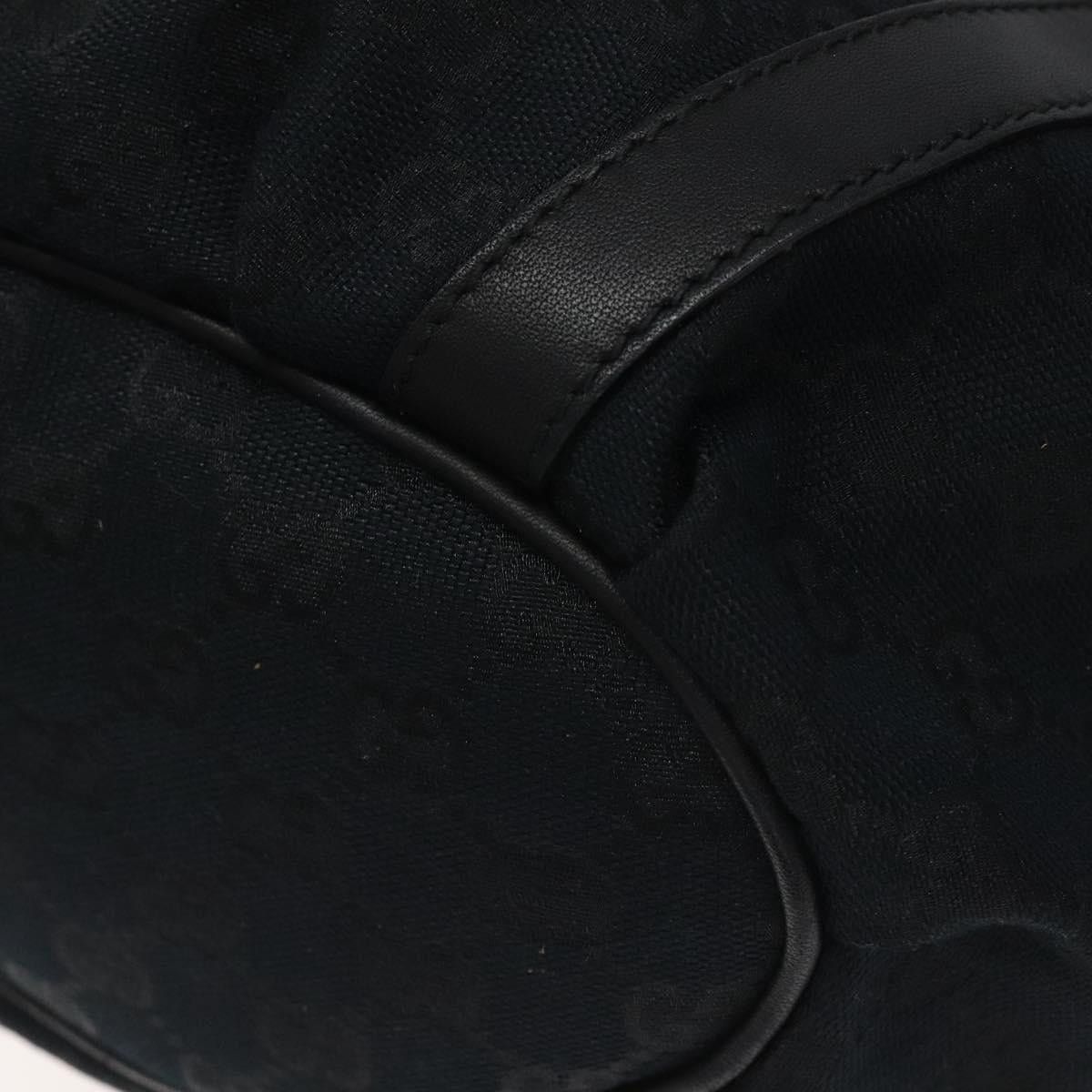 GUCCI GG Canvas Tote Bag Black Gold