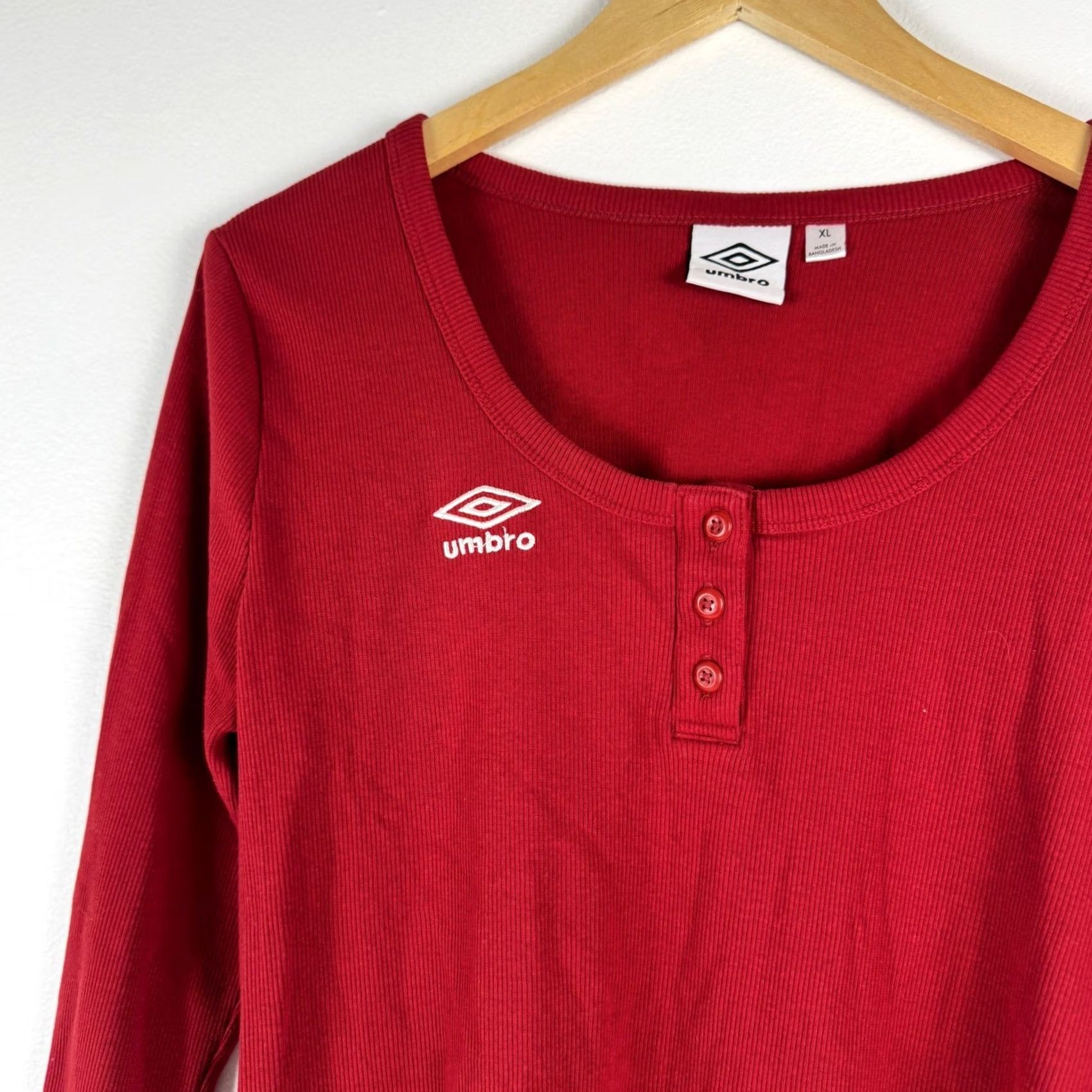 Umbro Umbro Ribbed Henley Long Sleeve Shirt Womens XL Scoop Neck Athletic Top Size XL / US 12-14 / IT 48-50 - 7 Thumbnail