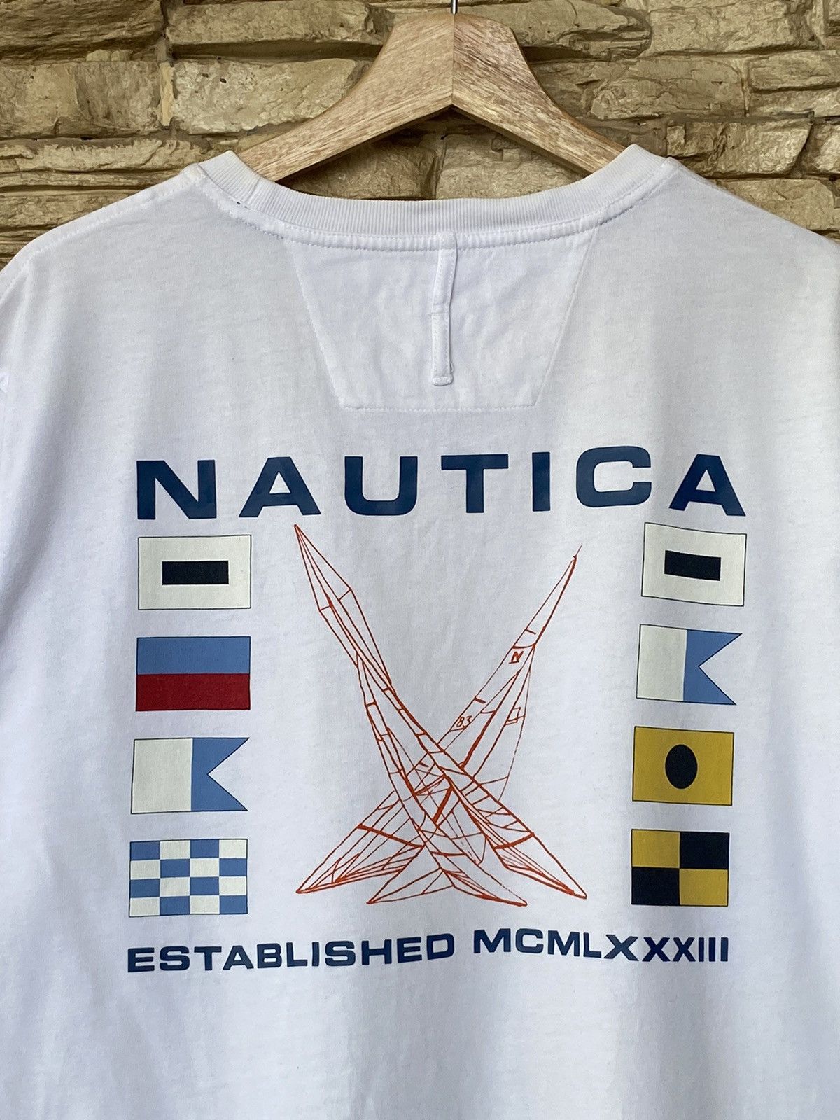 Nautica × Vintage Nautica Multi Logo Backhit Tees Size US L / EU 52-54 / 3 - 10 Thumbnail
