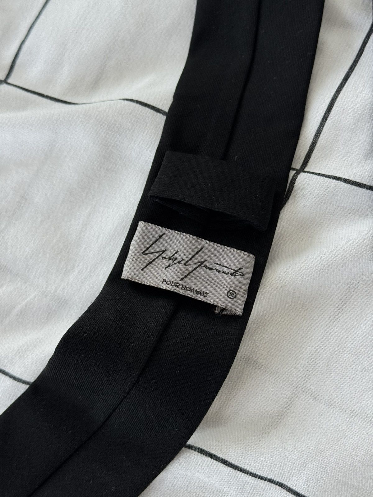 Yohji Yamamoto Yohji Yamamoto Tie - Nihilistic Delusion 虚無妄想 Size ONE SIZE - 14 Thumbnail