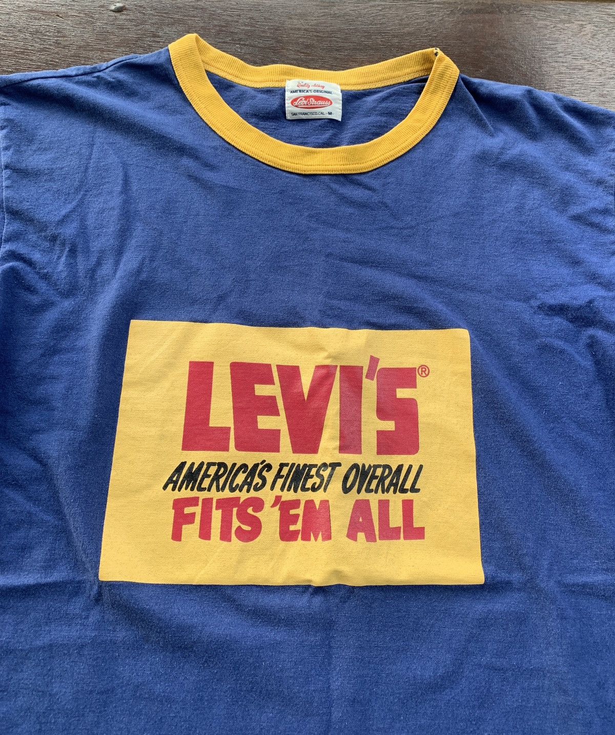 Levi's Vintage Clothing 90s Levi’s fits em all ringer blue tee Size US M / EU 48-50 / 2 - 3 Thumbnail