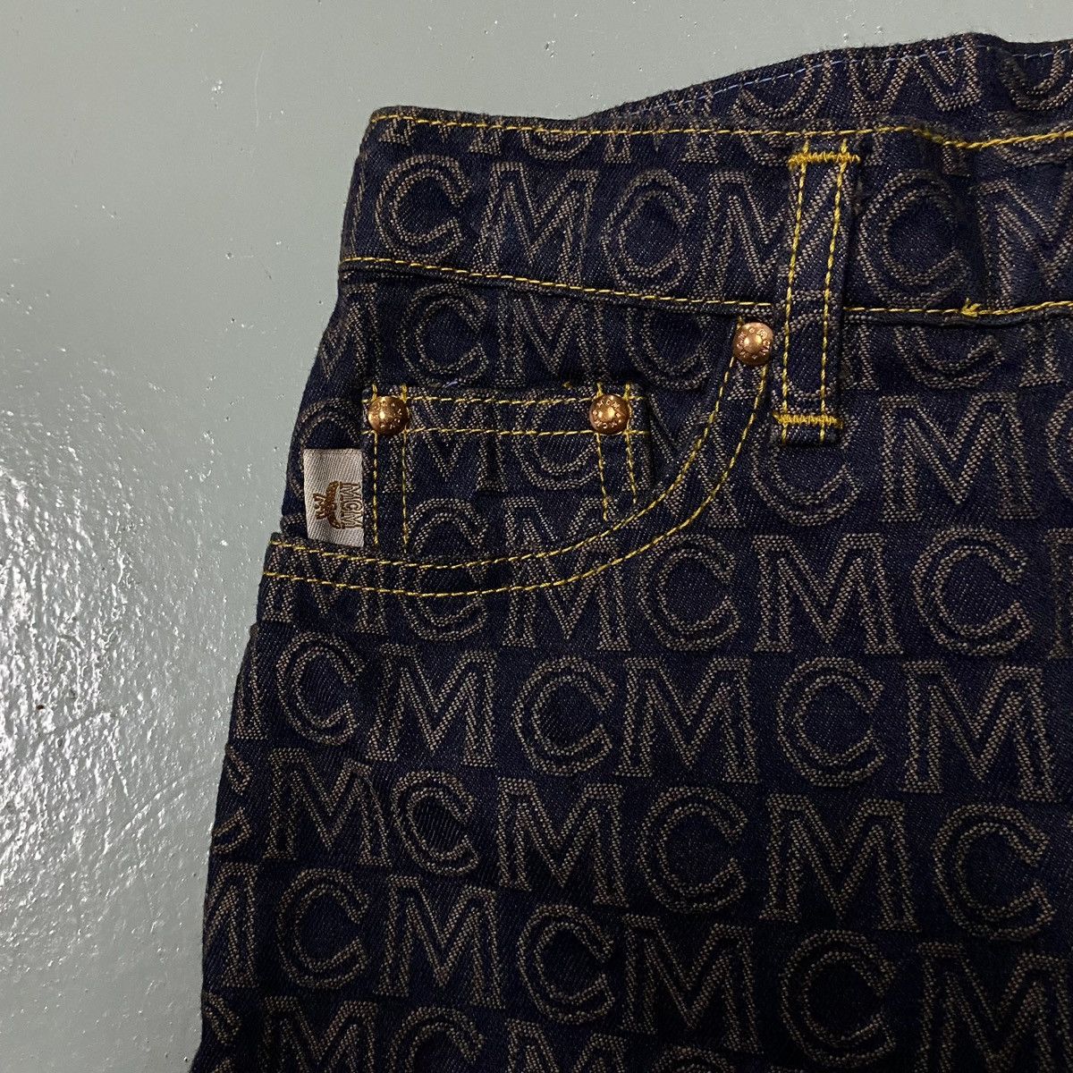 MCM × Vintage Vintage Mcm Monogram Denim Jeans Pants Size US 27 - 9 Thumbnail