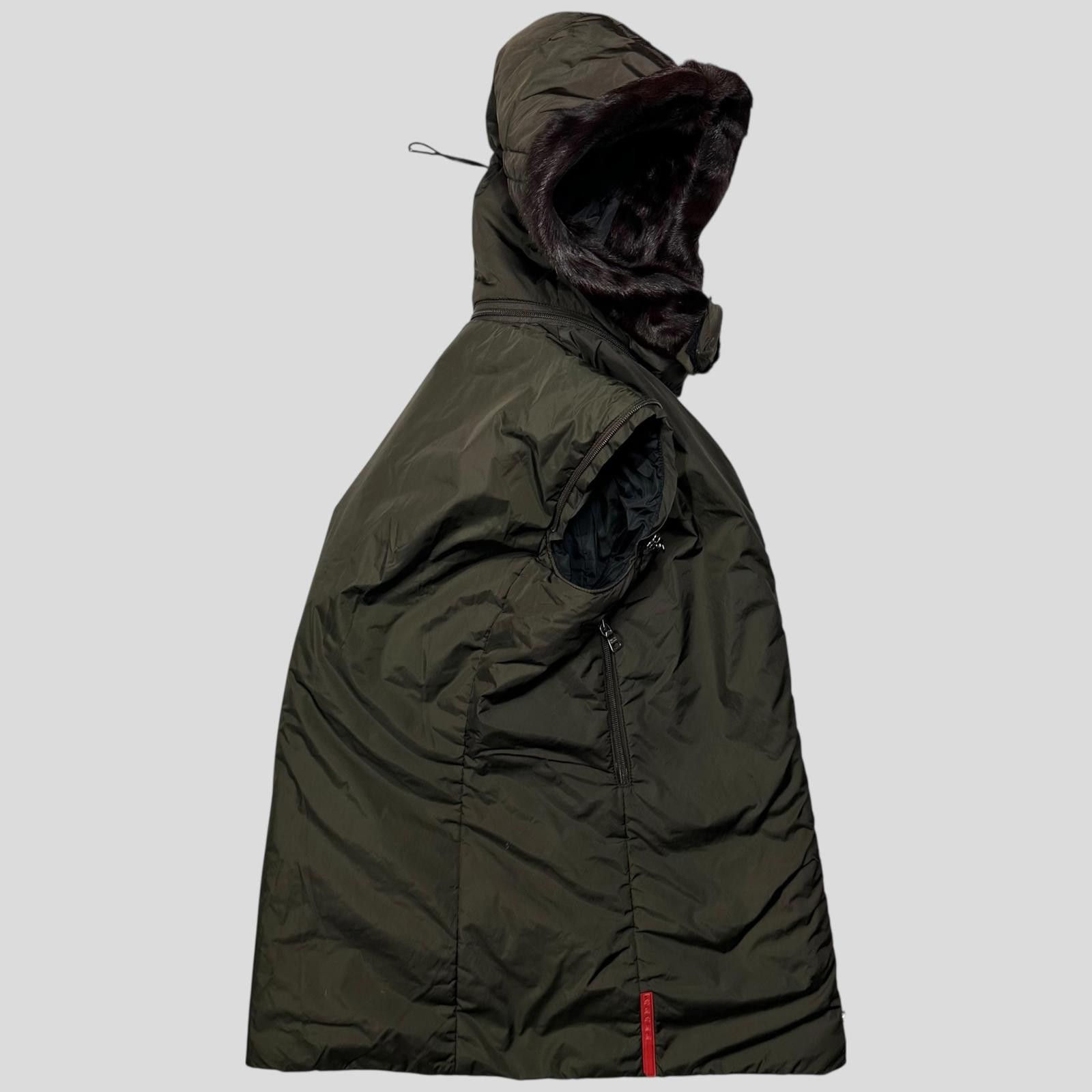 Prada Prada Sport AW00 7 in 1 Nylon Goat Fur Modular Bag Jacket S Size US S / EU 44-46 / 1 - 4 Thumbnail