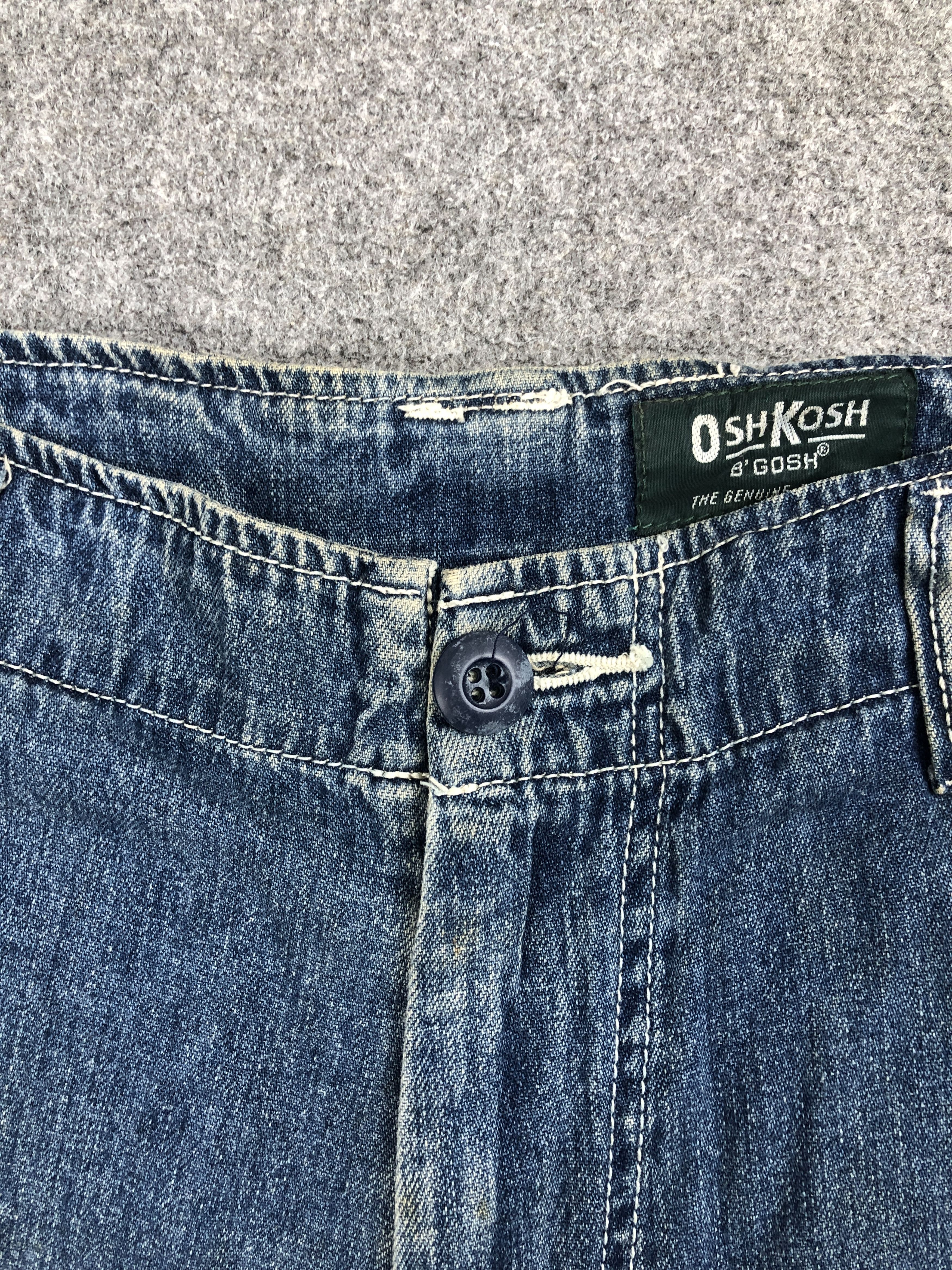 Oshkosh Vintage Oshkosh B'Gosh Muliti Pocket Cargo Denim DP2424 Size US 31 - 8 Thumbnail