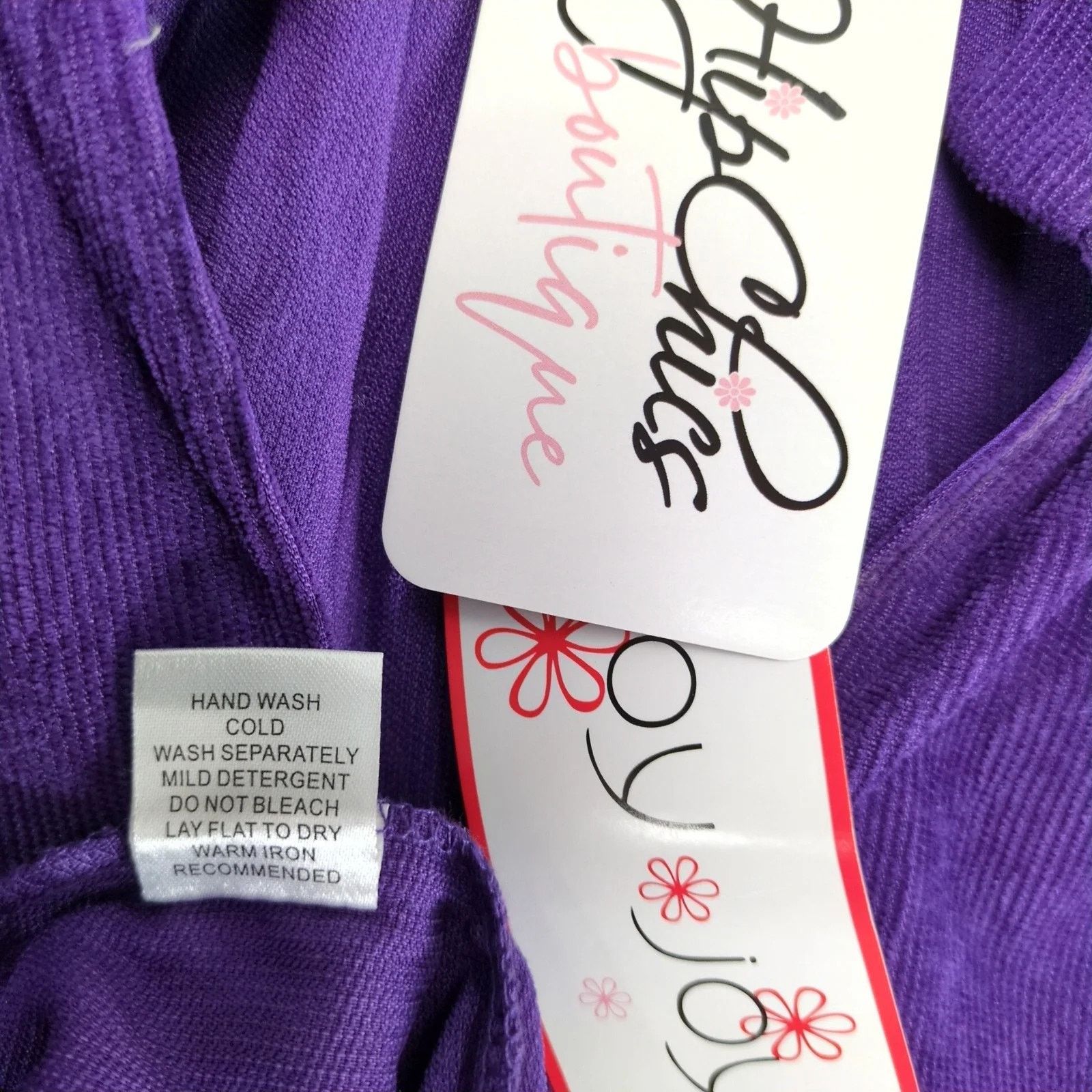Other NWT Joy Joy Deep Purple Corduroy Shift Dress XS Puff Sleeve Size XS / US 0-2 / IT 36-38 - 5 Thumbnail