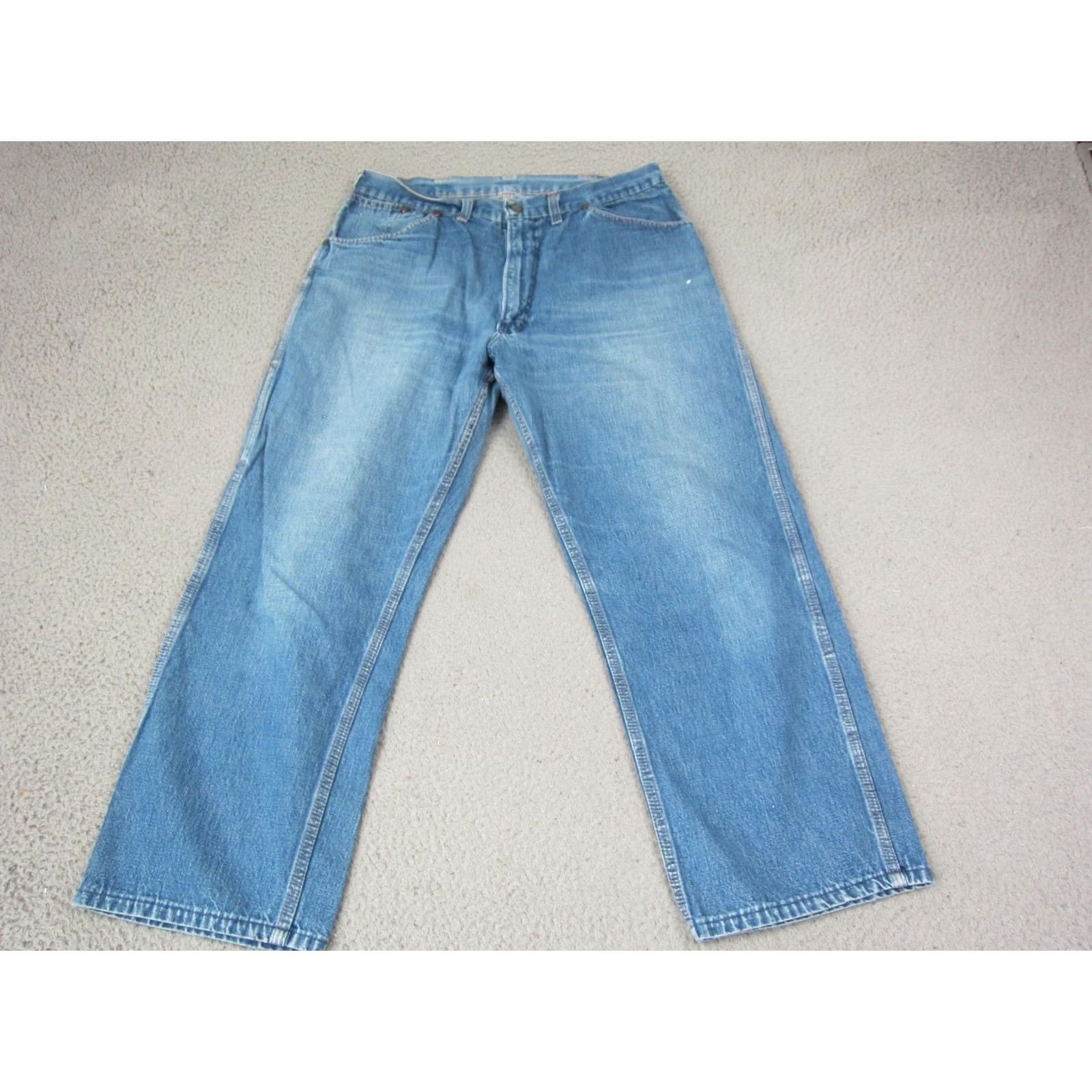 Vintage VINTAGE Oshkosh Jeans Mens 32x25 Blue Denim Baggy Carpenter Zip 70s 5-Pocket Mens Jeans Blue 90s Cowboy Retro - OshKosh B'gosh Size US 32 / EU 48 - 3 Thumbnail