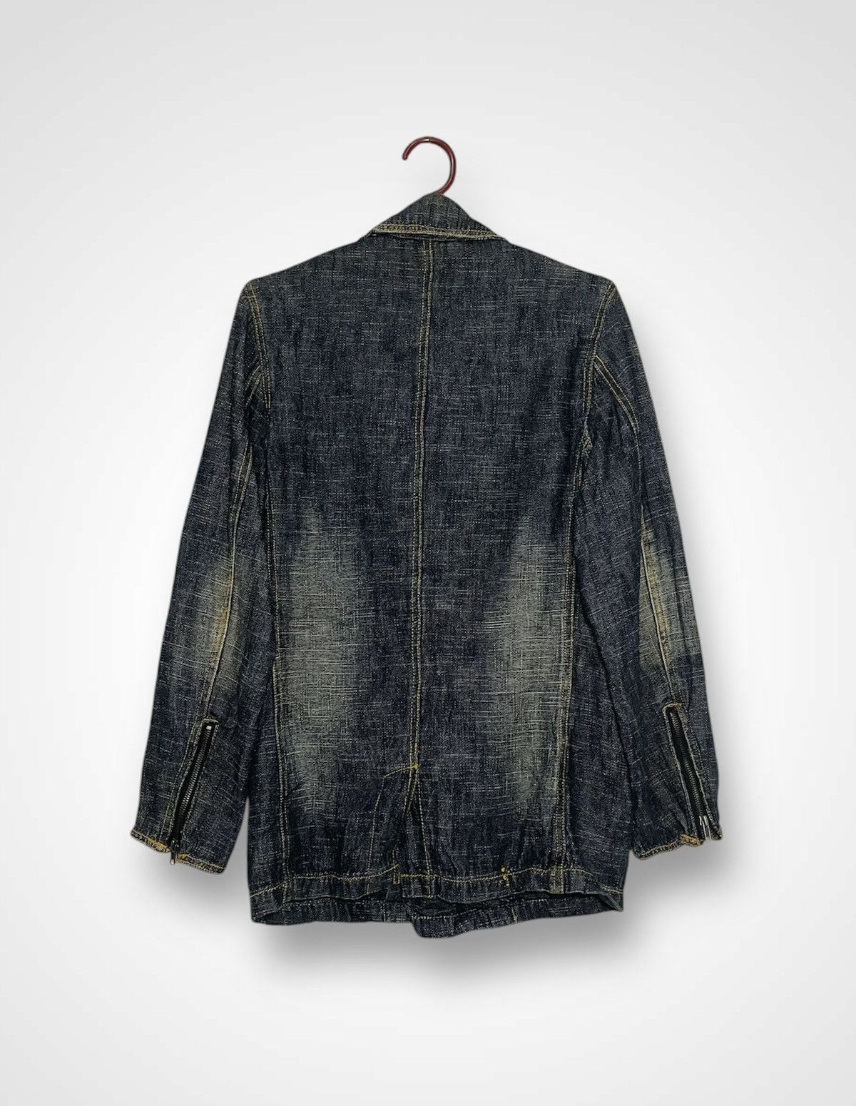 Japanese Brand Slick Double Brested Denim Jacket (11) Size US M / EU 48-50 / 2 - 2 Thumbnail