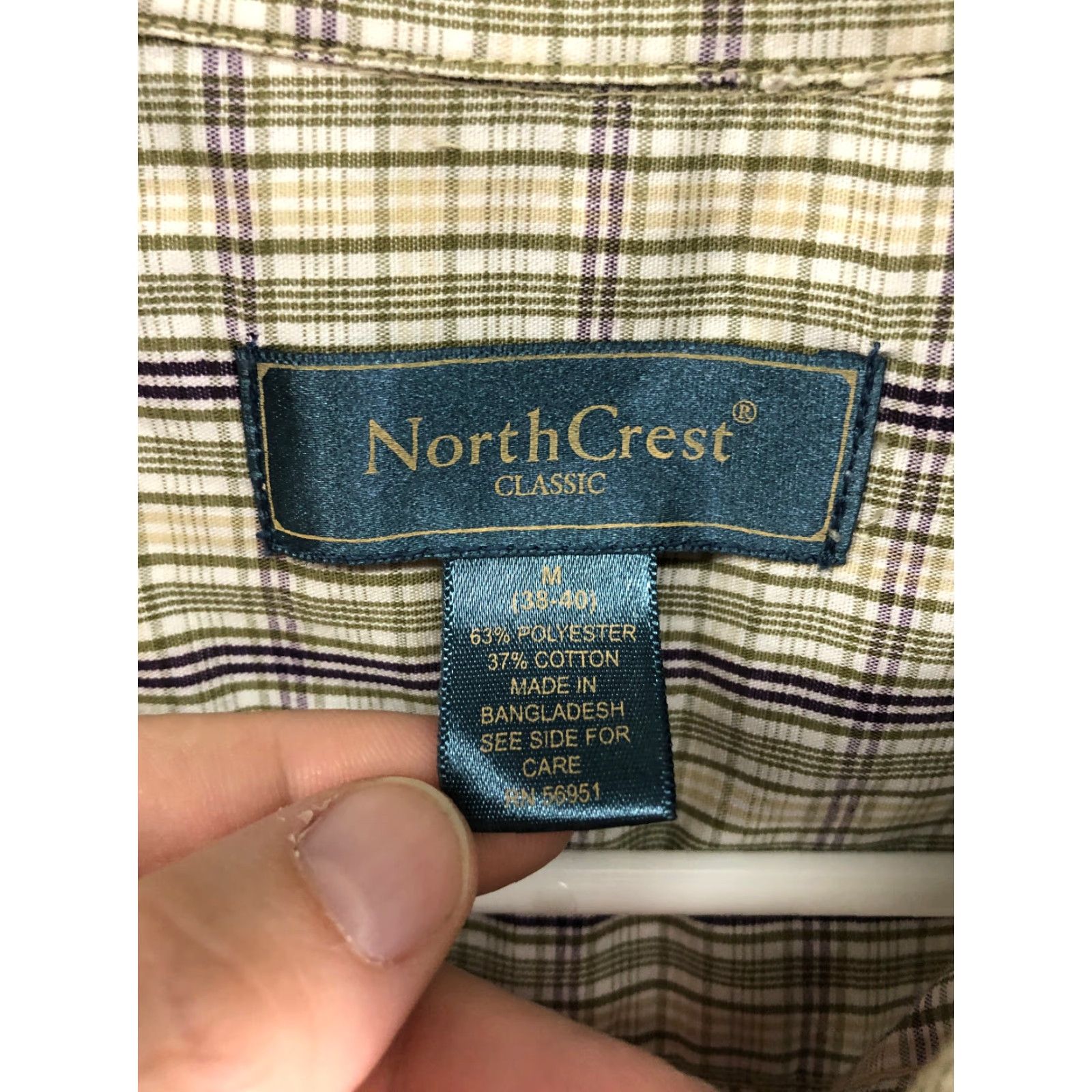 Vintage Northcrest Beige Plaid Short Sleeve Button-Down Shirt Mens M Size US M / EU 48-50 / 2 - 5 Thumbnail
