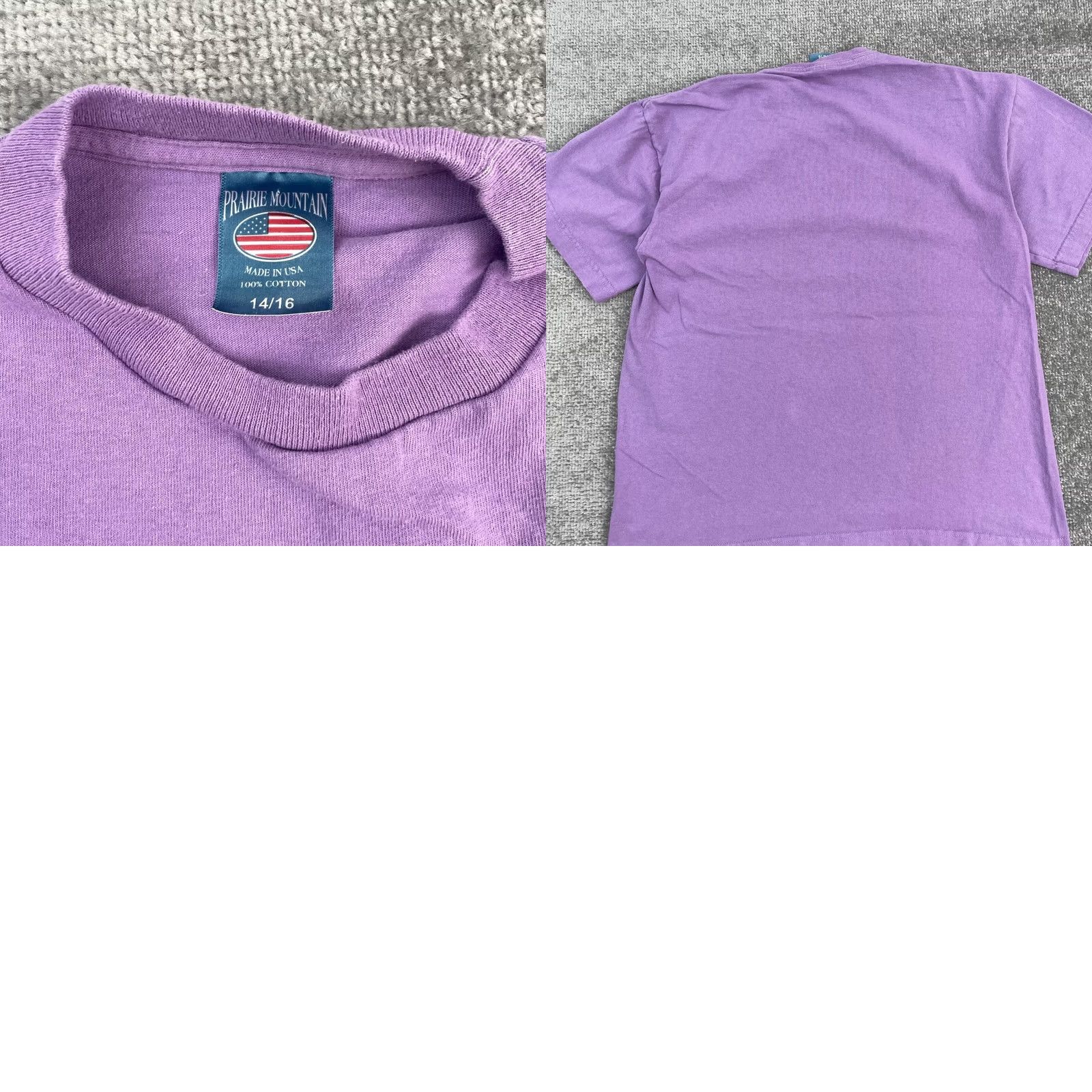 Durango VINTAGE 90s Purple Solid Short Sleeve T-Shirt S Mens Size US S / EU 44-46 / 1 - 8 Thumbnail