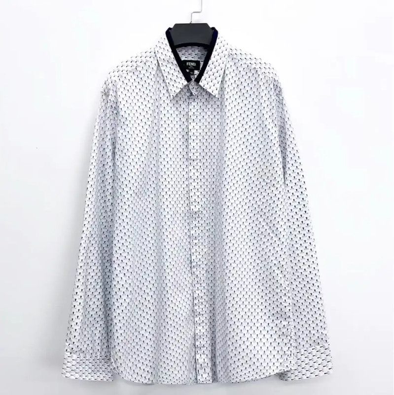 Fendi Fendi Long Sleeve Shirt with Embroidery 0089 Size US L / EU 52-54 / 3 - 1 Thumbnail