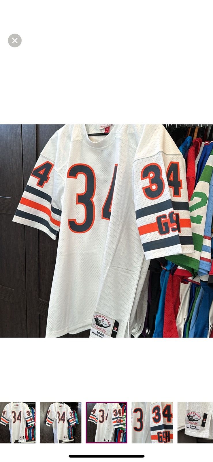 Mitchell & Ness Chicago Bears Away Vintage Walter Peyton Jersey Size US L / EU 52-54 / 3 - 5 Thumbnail