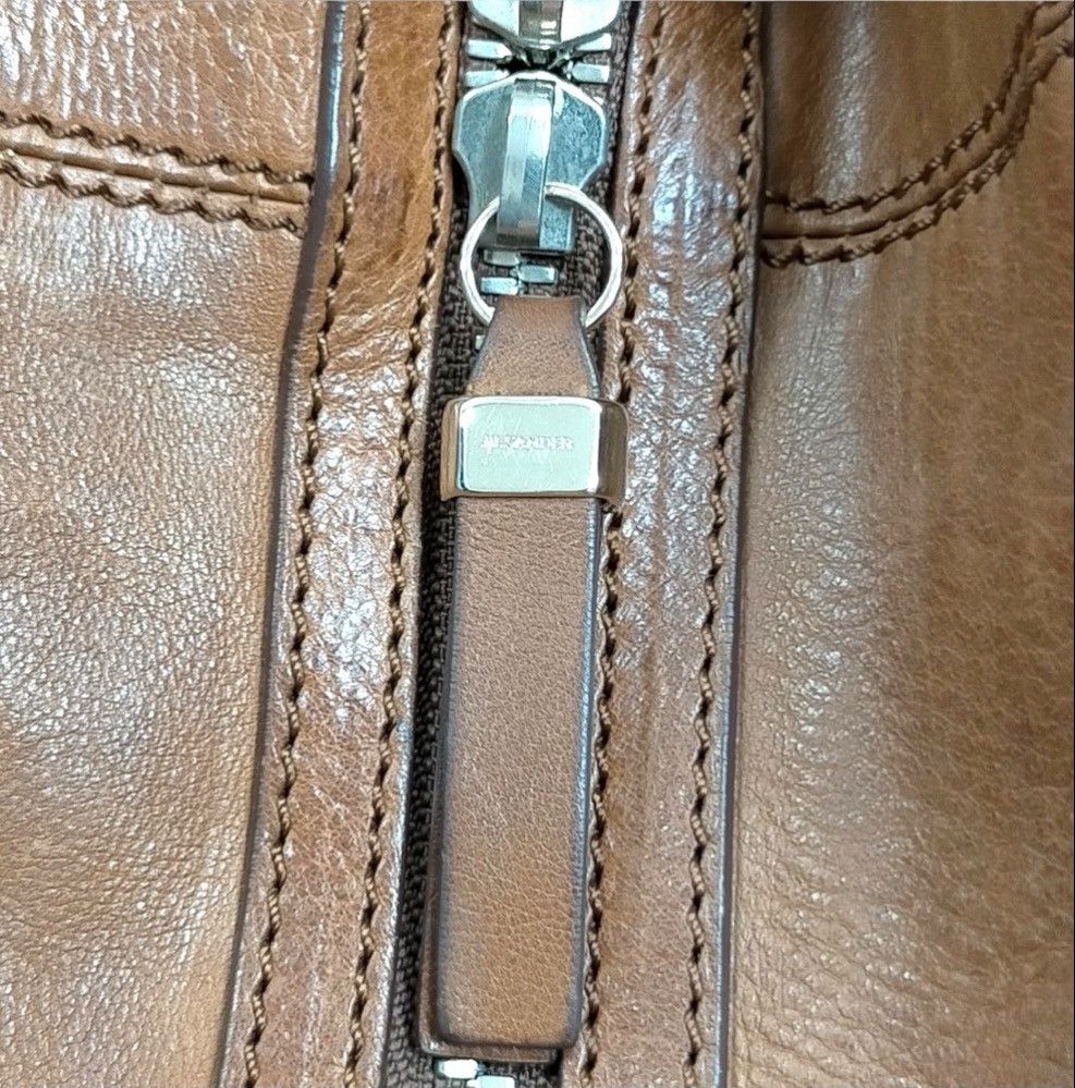 Jil Sander Jil Sander Made in Italy Tan Leather Structured Tote Bag‎ Size ONE SIZE - 9 Thumbnail