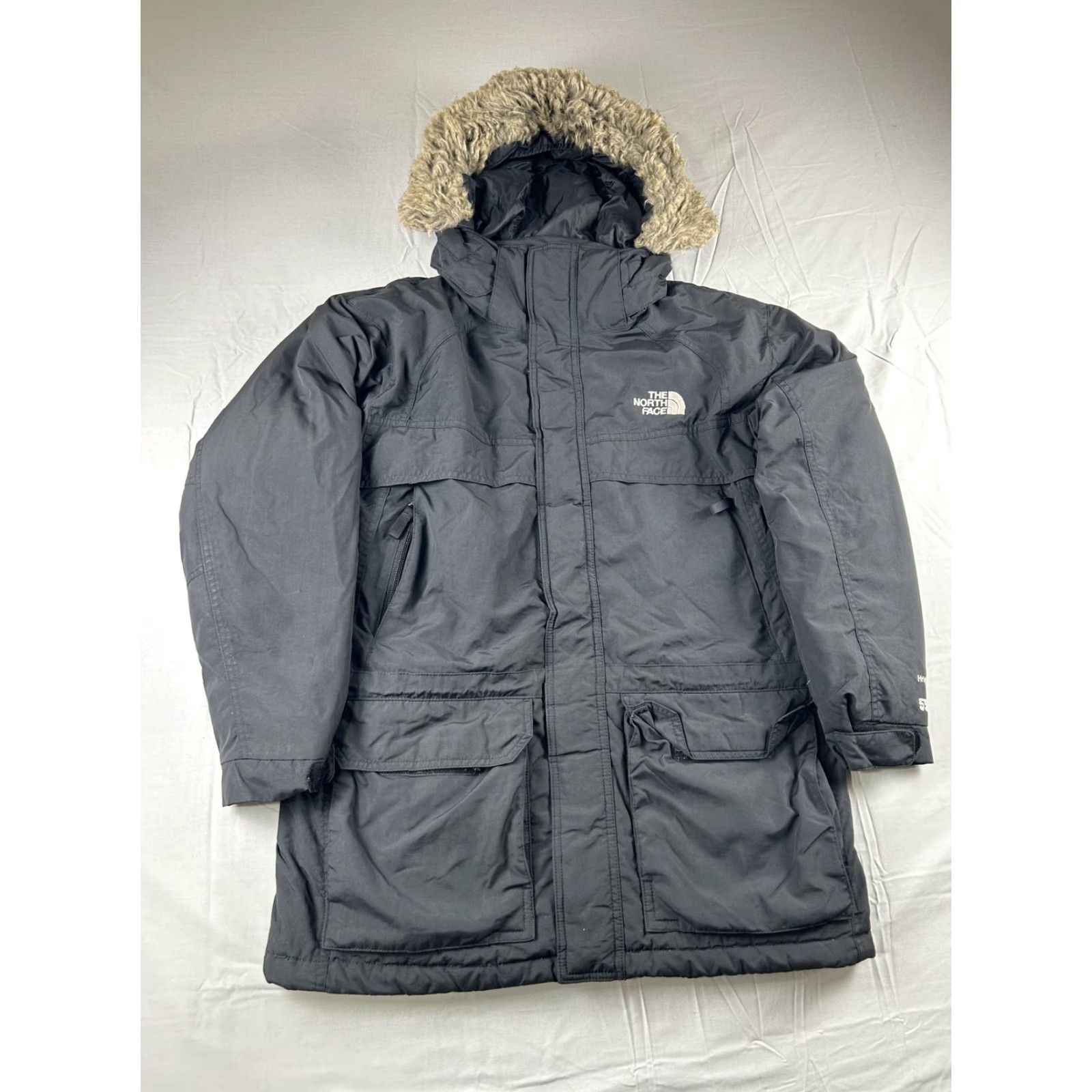 The North Face The North Face HyVent 550 Down Hooded Parka Mens Small Black Fur Trim Zip Pockets Coat Jacket Size US S / EU 44-46 / 1 - 2 Thumbnail